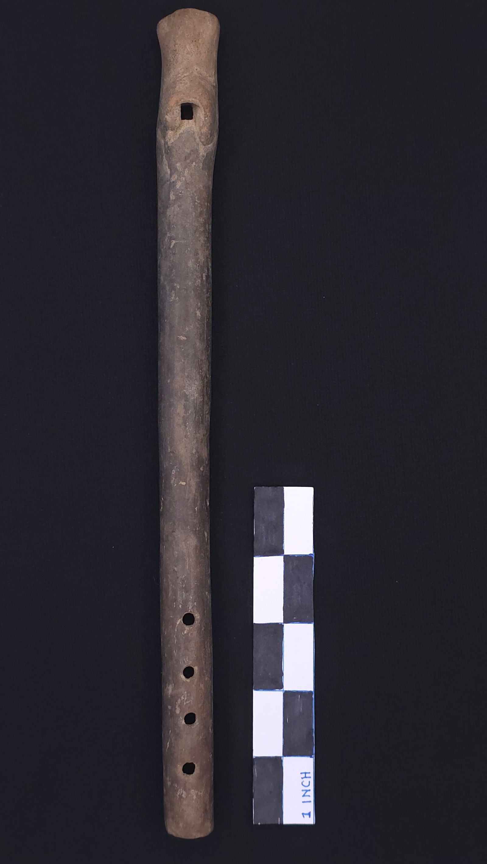 Clay Flute, 12 1/8" (1 of 3)