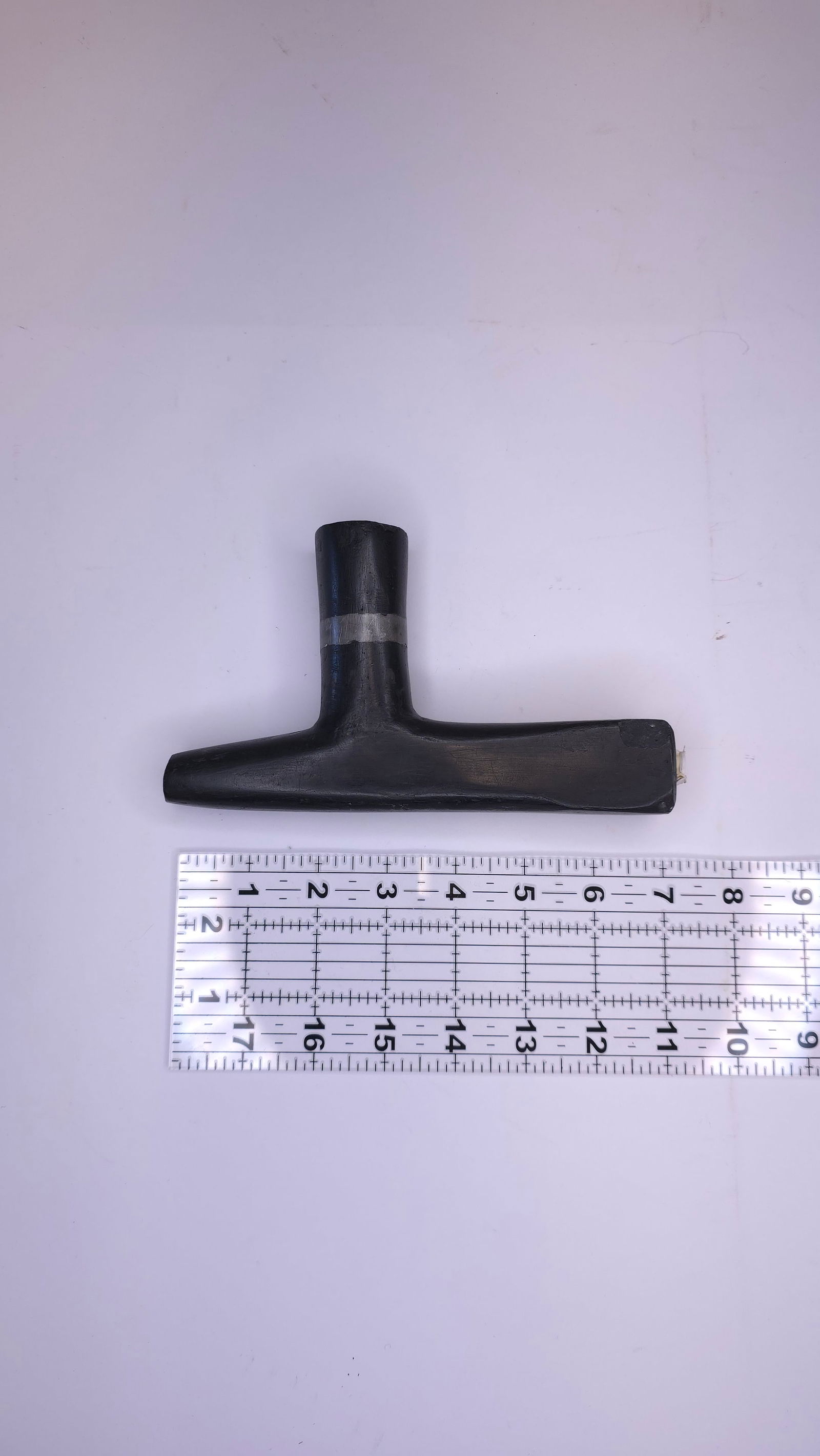 Black Stone Pipe Bowl w/Lead Inlay, pre-1900 (1 of 3)