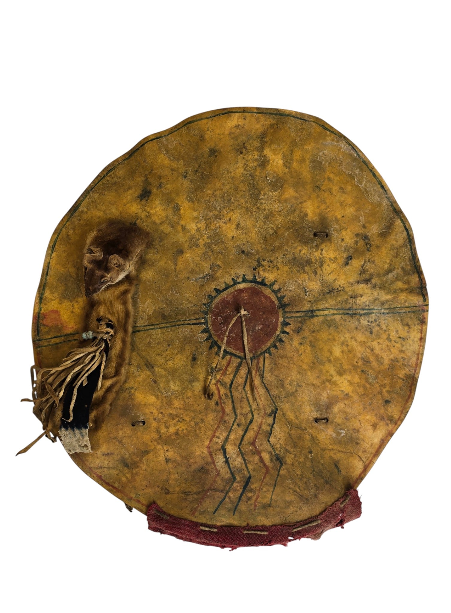 Southern Plains Shield w/attachments, pre 1900 (1 of 8)