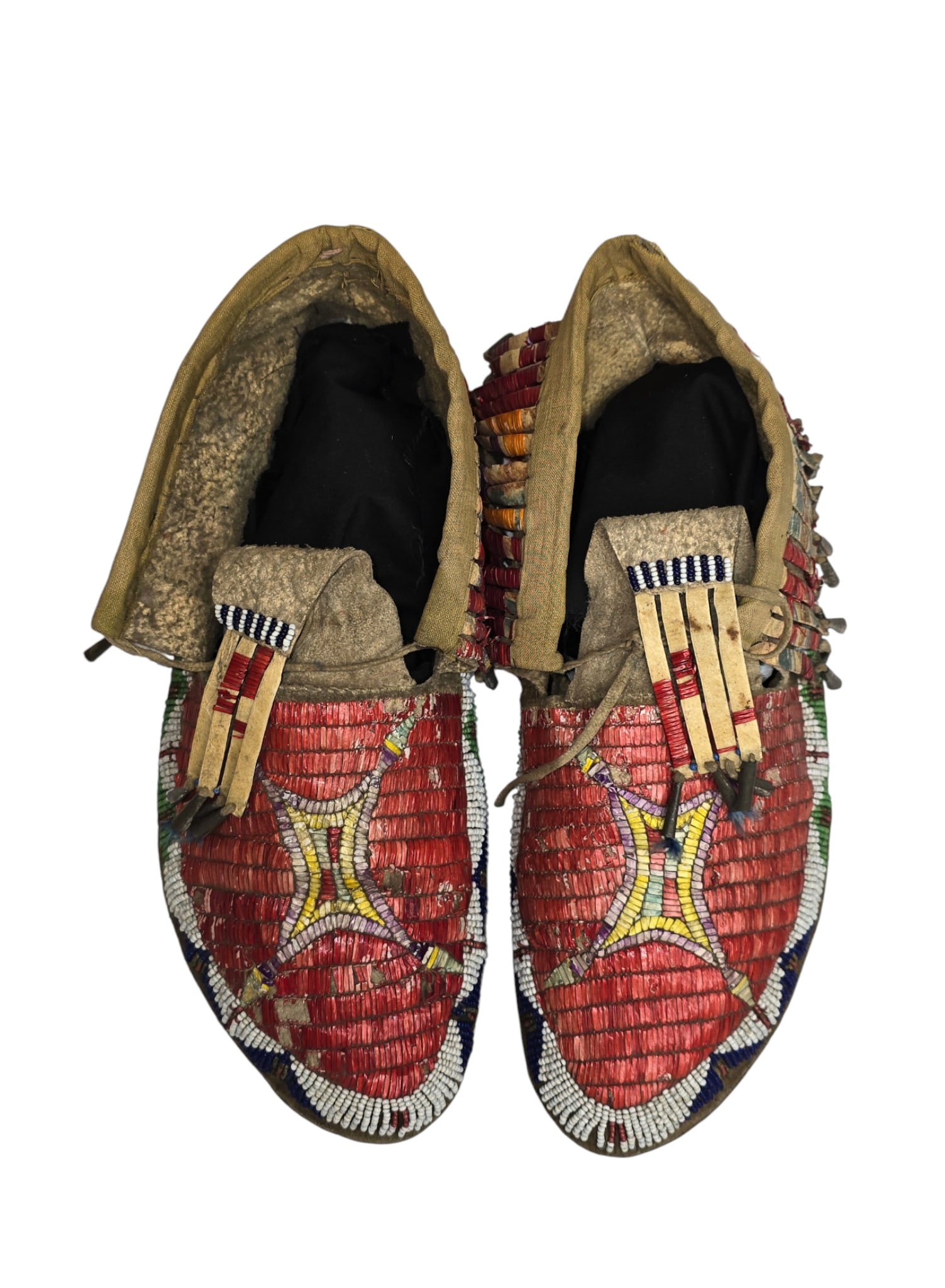Sioux Quilled and Beaded Mocs, 1890s (1 of 4)