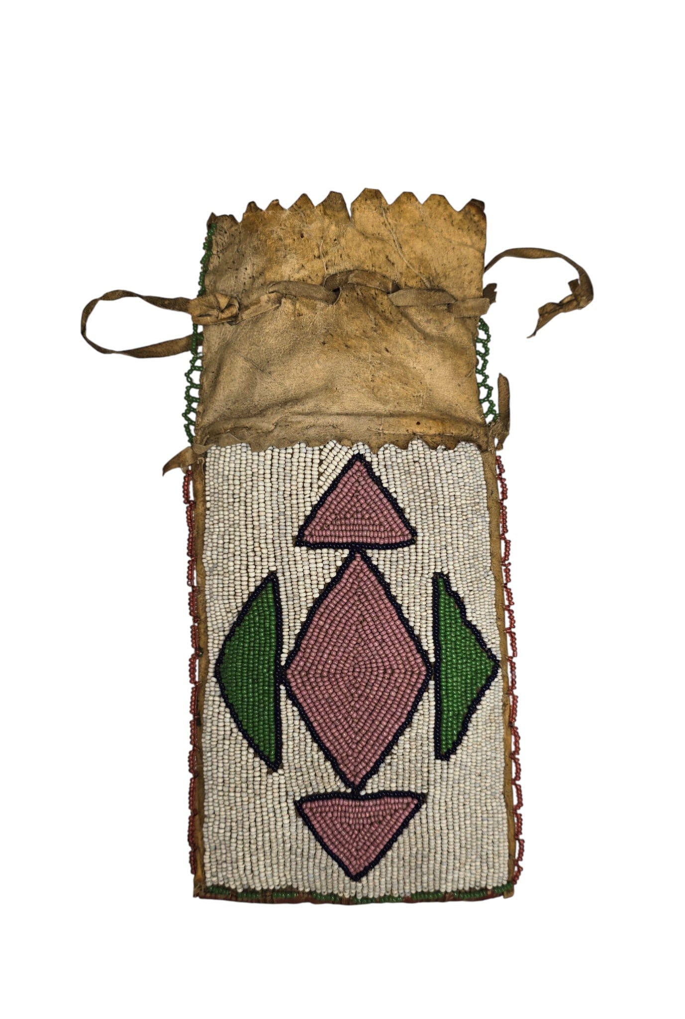 Nez Perce Beaded Mirror Bag, pre-1900 (1 of 4)