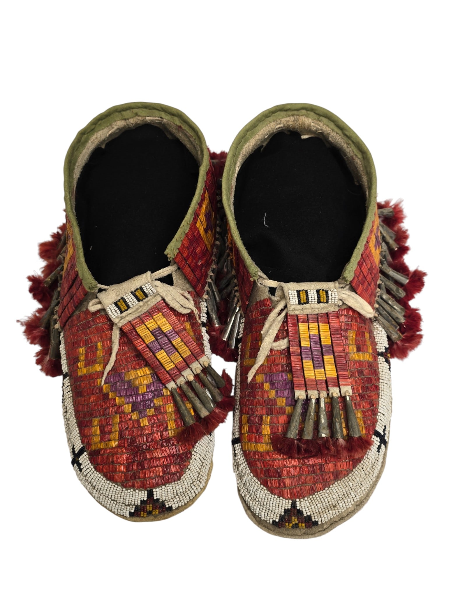 Sioux Quilled and Beaded Mocs, pre-1900 (1 of 5)