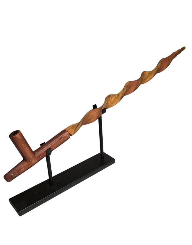 Sioux Twisted Pipe and Stem, pre-1900 (1 of 6)