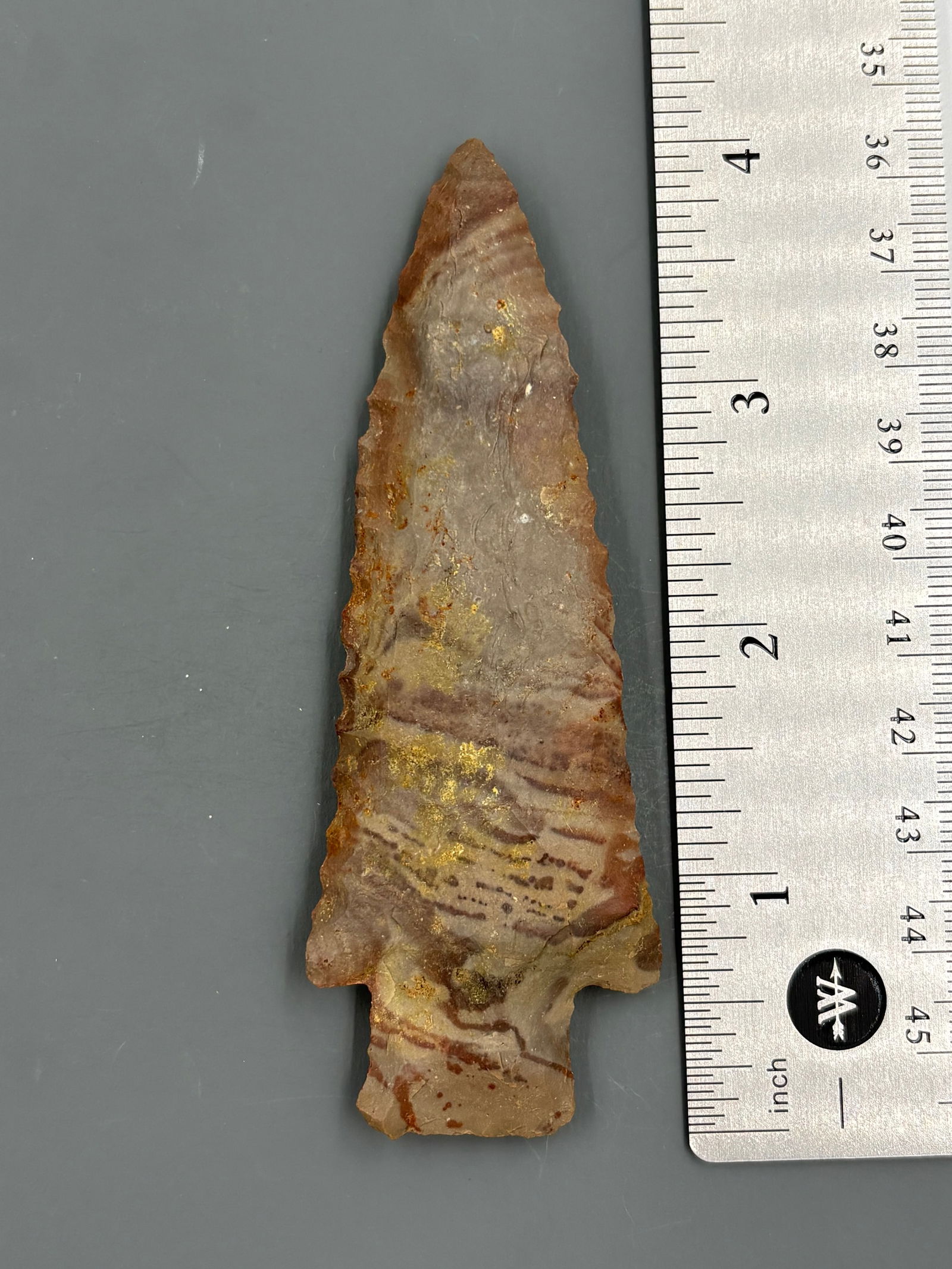 Elk River (Grey/Tan Chert, White Co. KY) - 3 15/16" - Rogers COA (1 of 5)