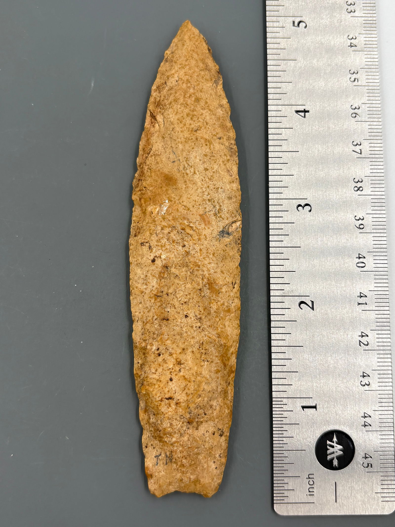 Agate Basin (Tan Chert, Calhoun Co. IL) - 4 13/16" - Rogers COA (1 of 5)