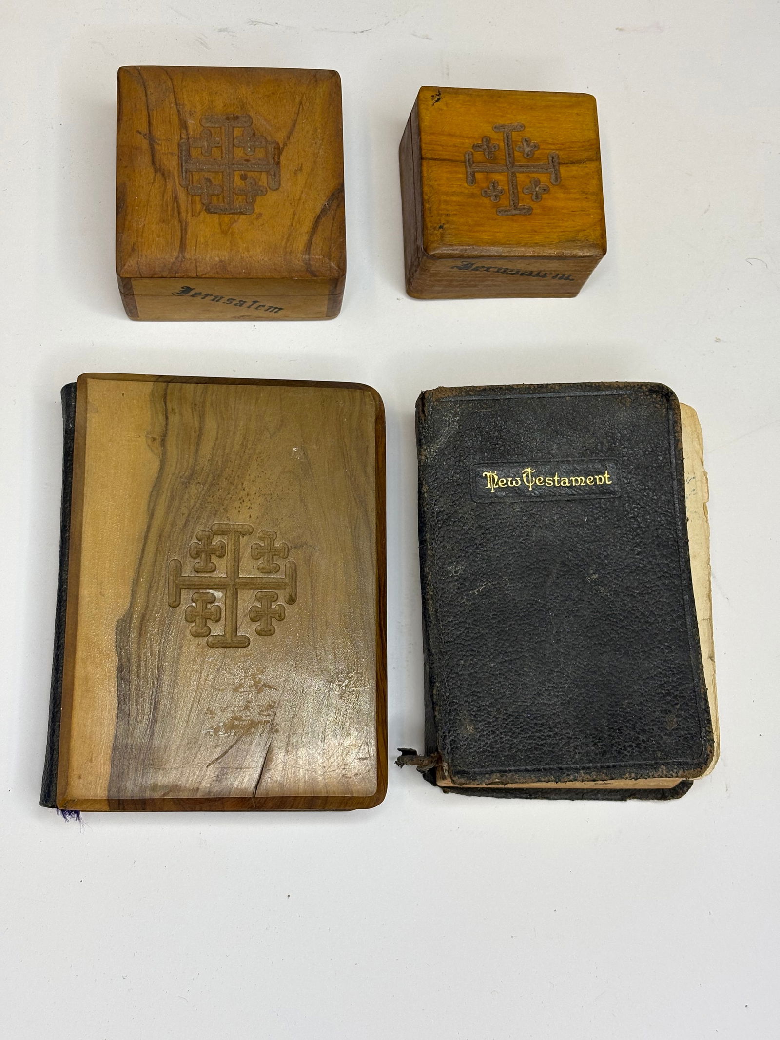 Antique Pocket Bibles and Wooden Boxes (1 of 2)