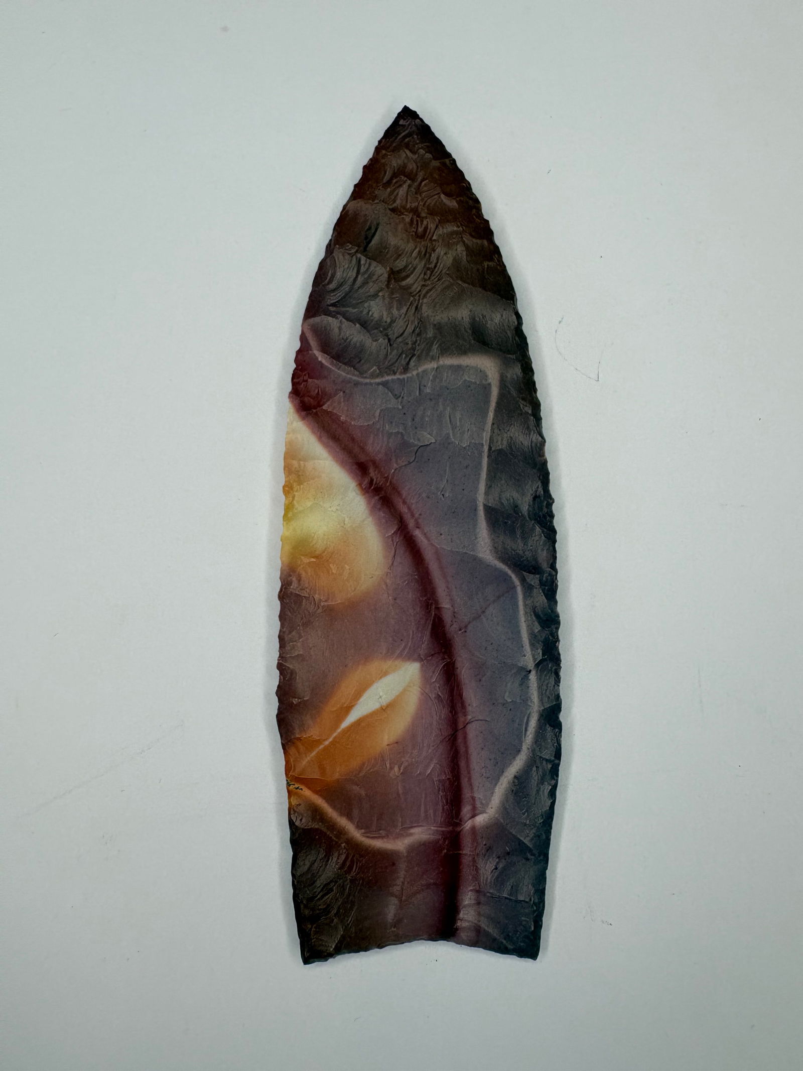 Flintknapping Art - big clovis  arrowhead (1 of 3)
