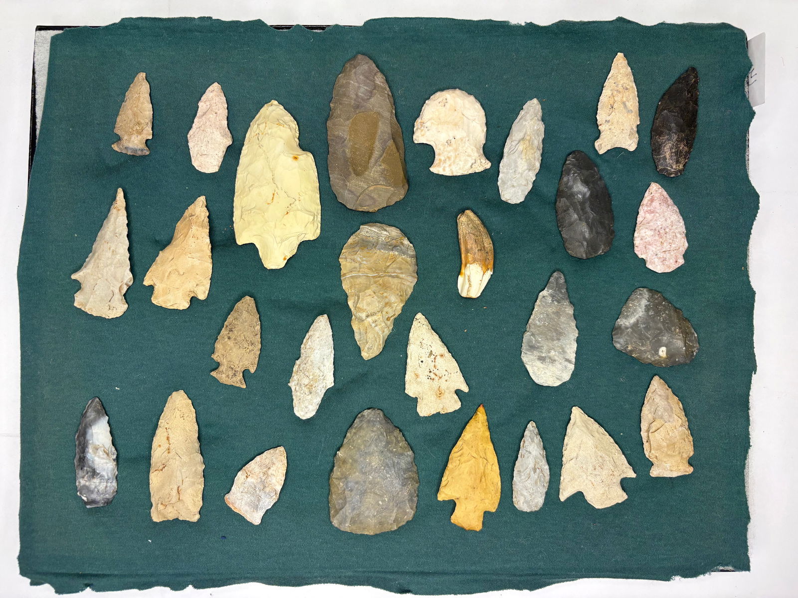 Variety Frame of Miscellaneous Arrowheads (1 of 2)