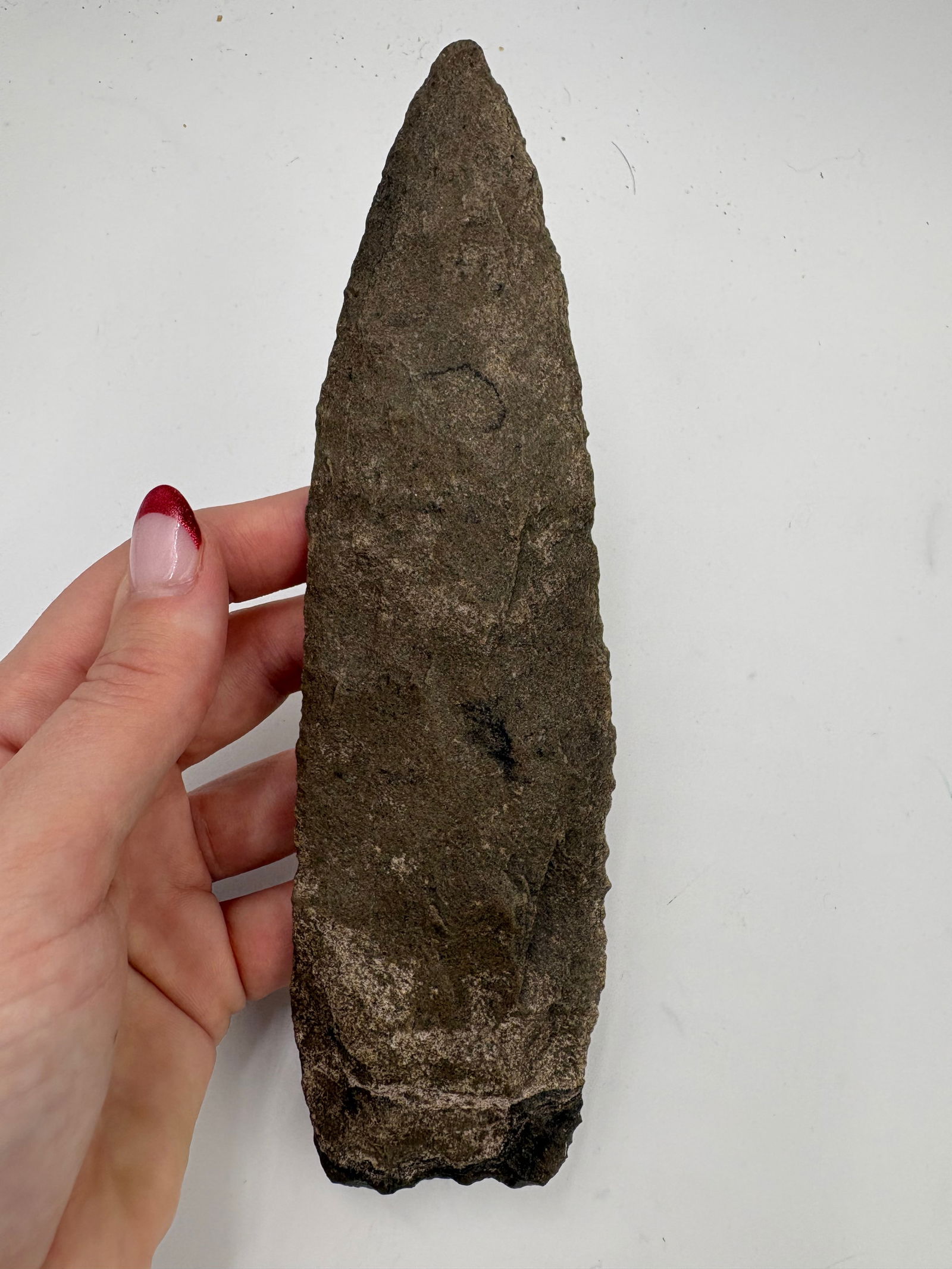 *Rare* Large 7 3/4 Clovis Blade, Sugar Quartz, Motley COA - 6