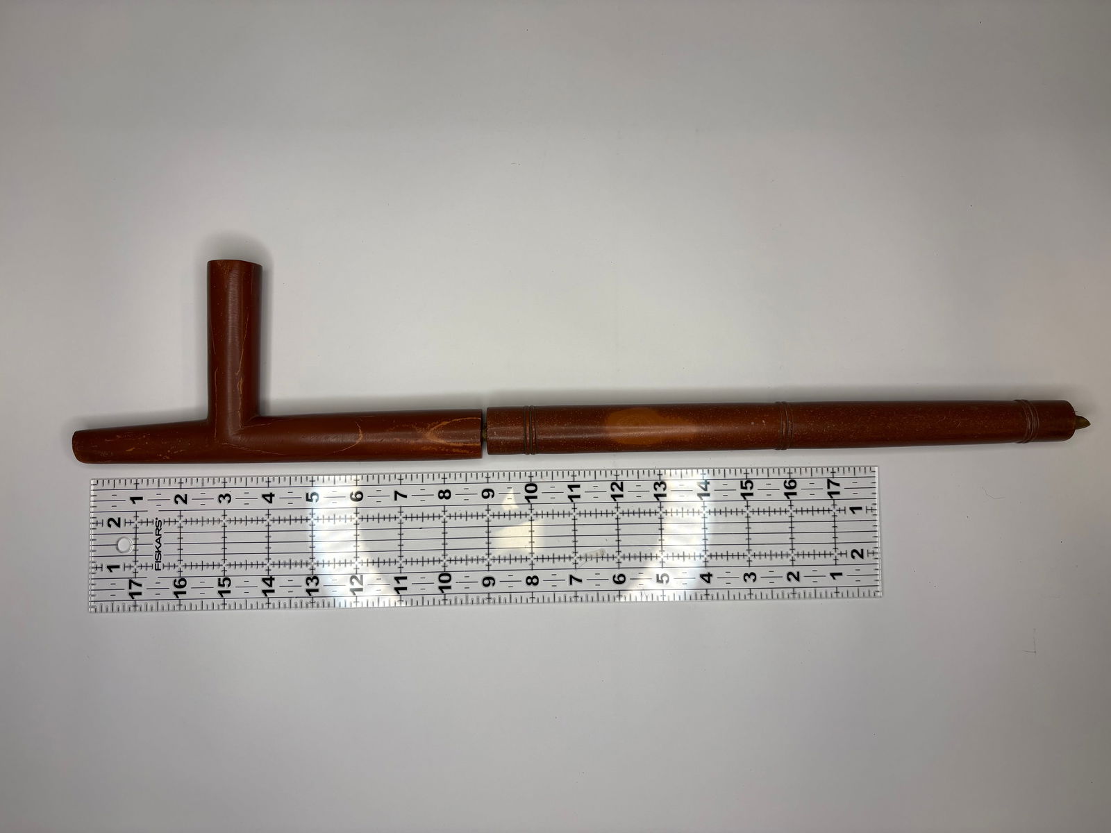 Catlinite pipe and stem, pre-1900 - 5