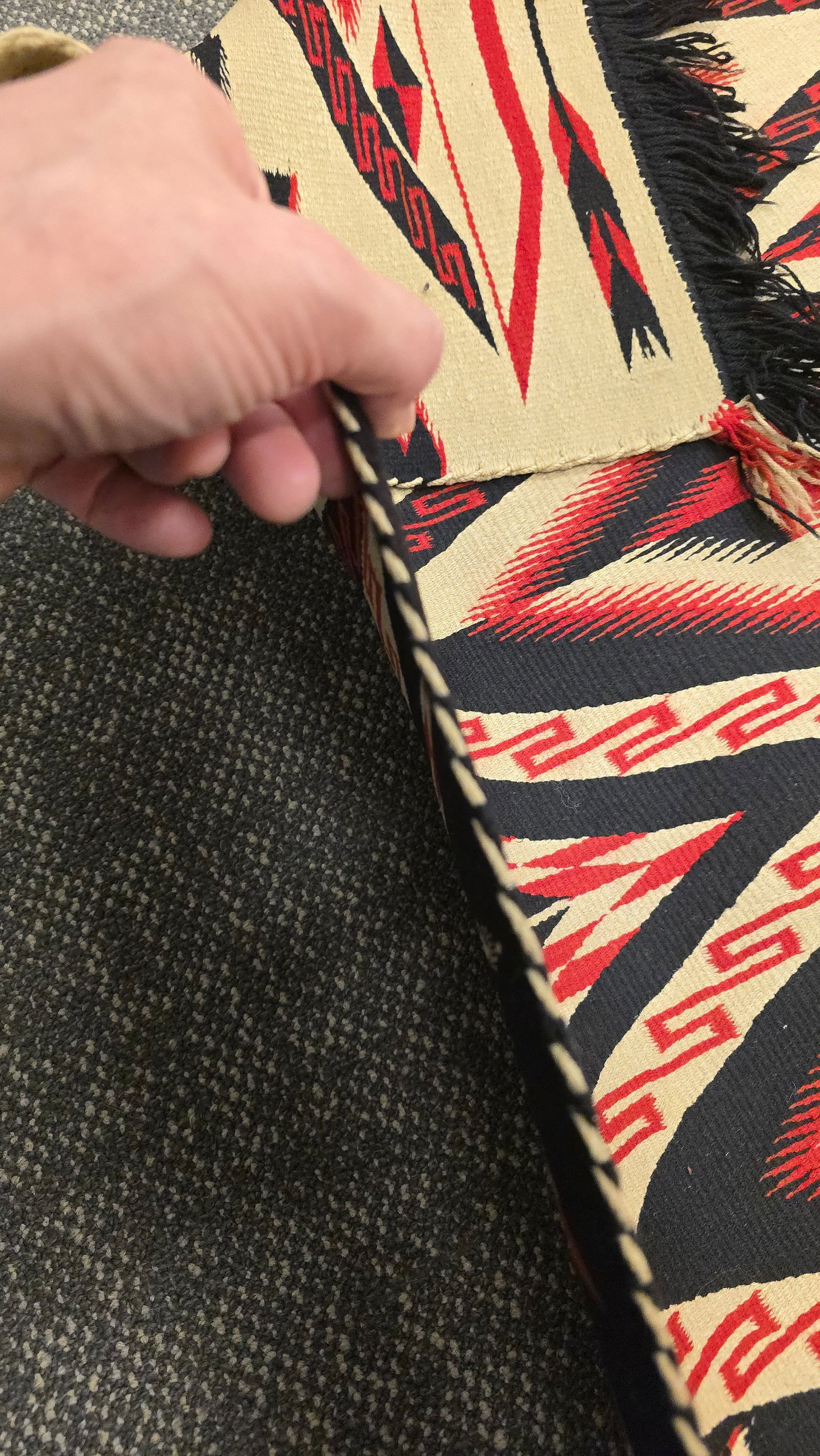 Vintage Navajo Germantown Weaving 30" x 44" - 2