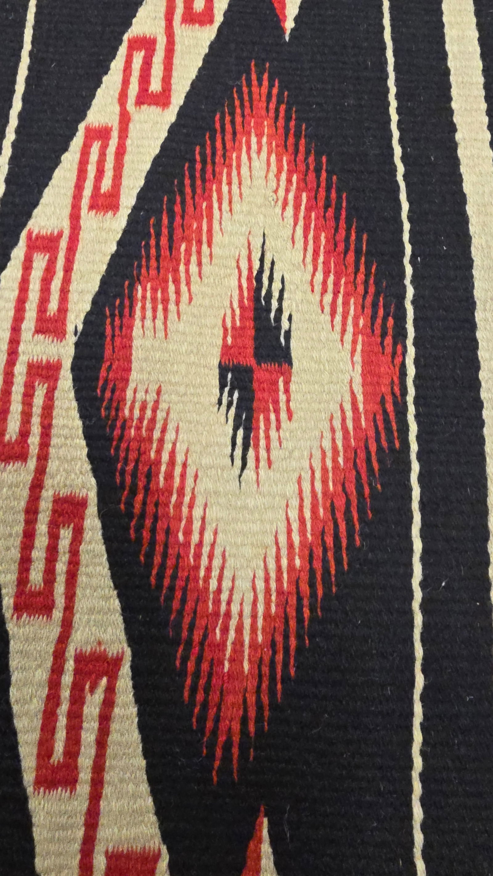 Vintage Navajo Germantown Weaving 30" x 44" - 5