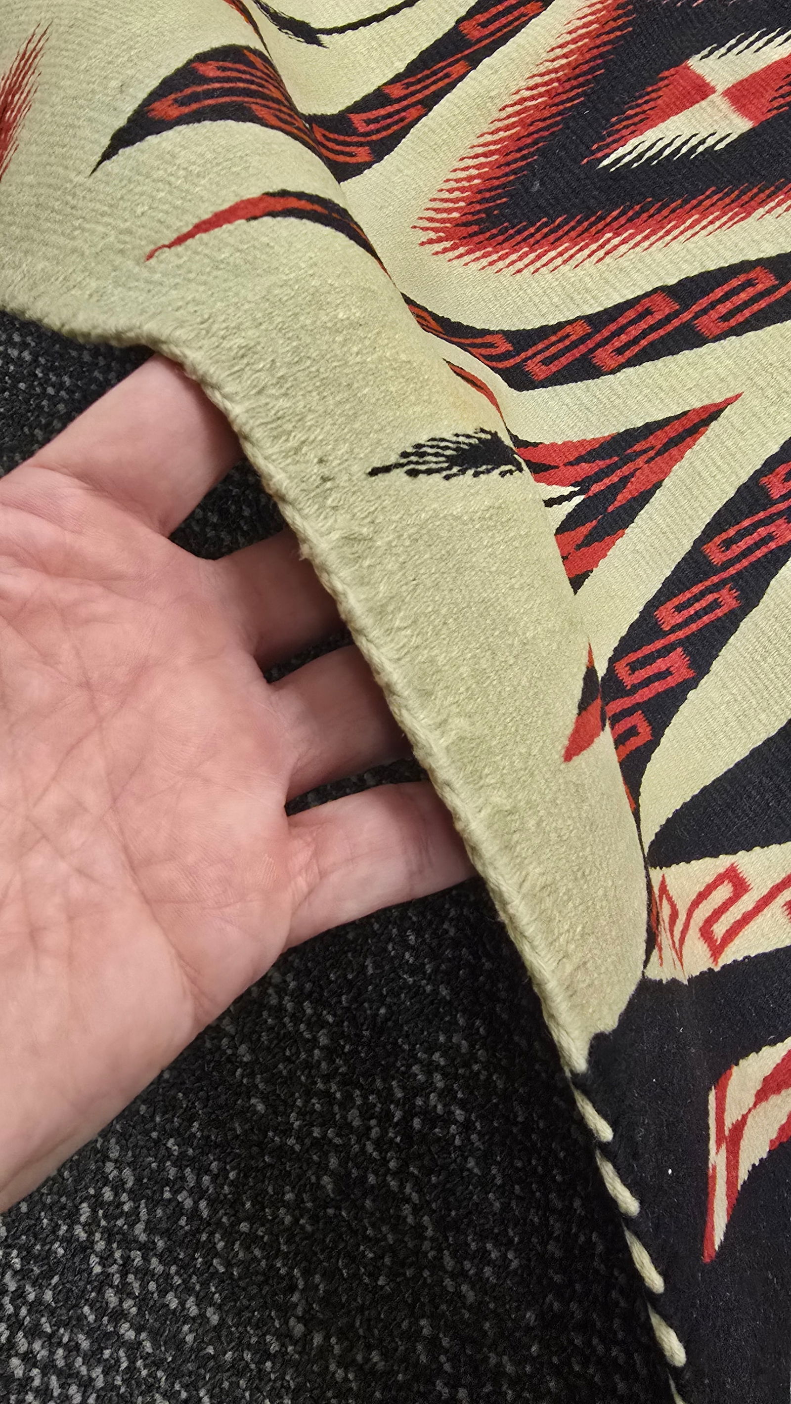 Vintage Navajo Germantown Weaving 30" x 44" - 6