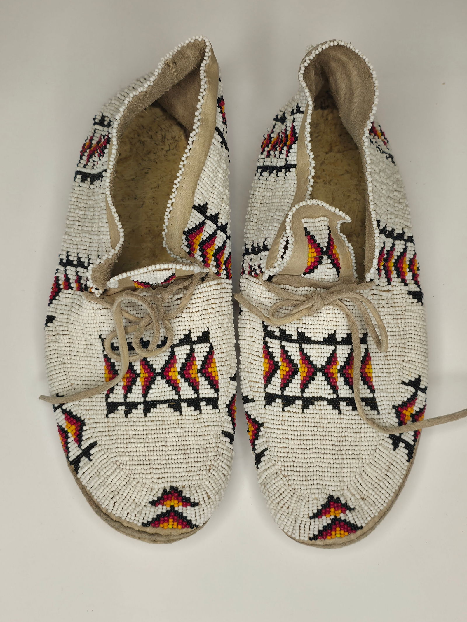 Pair of Plains Beaded Moccasins, turn of the century (1 of 2)