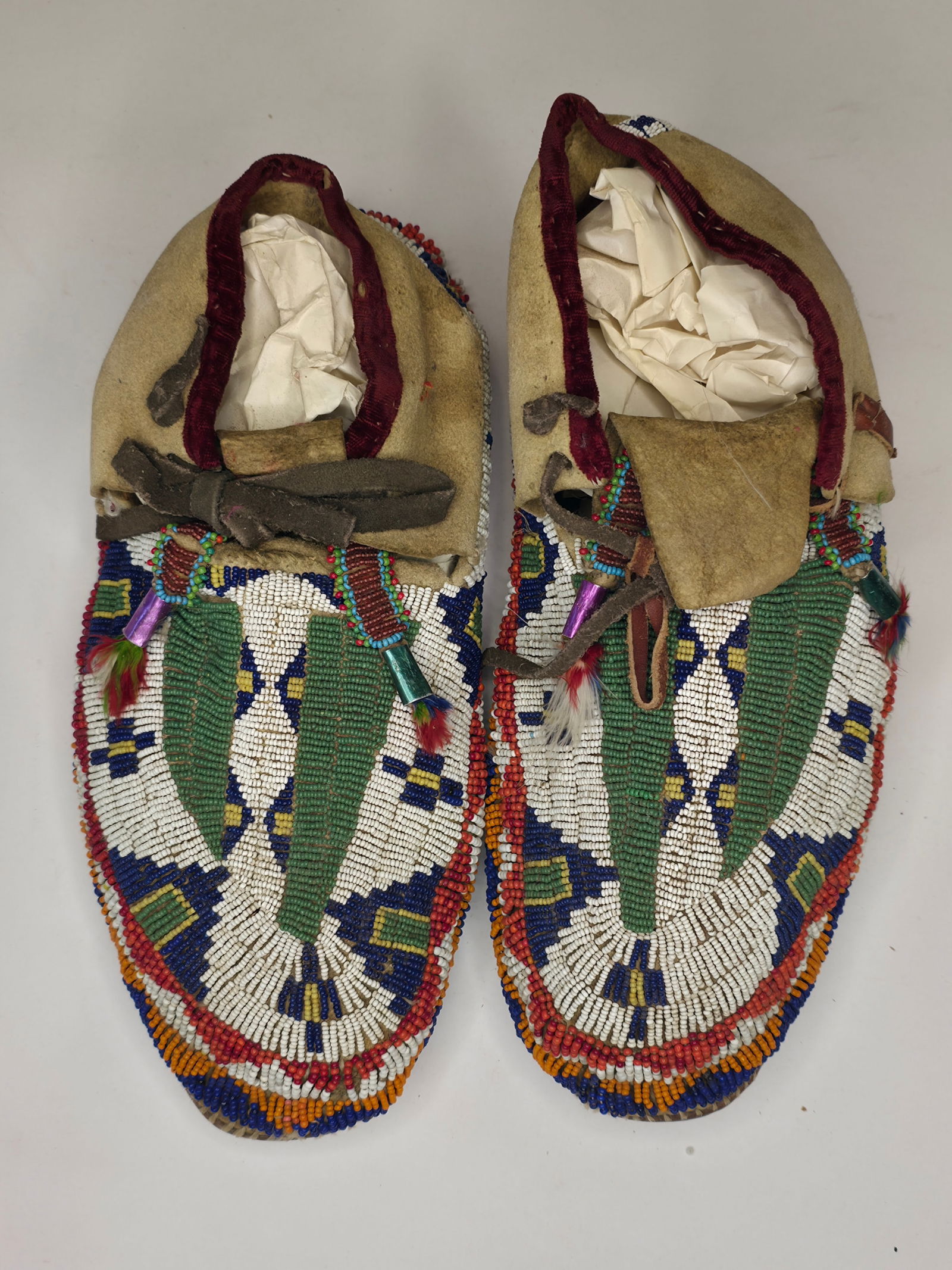 Sioux Beaded Moccasins, turn of the century (1 of 2)