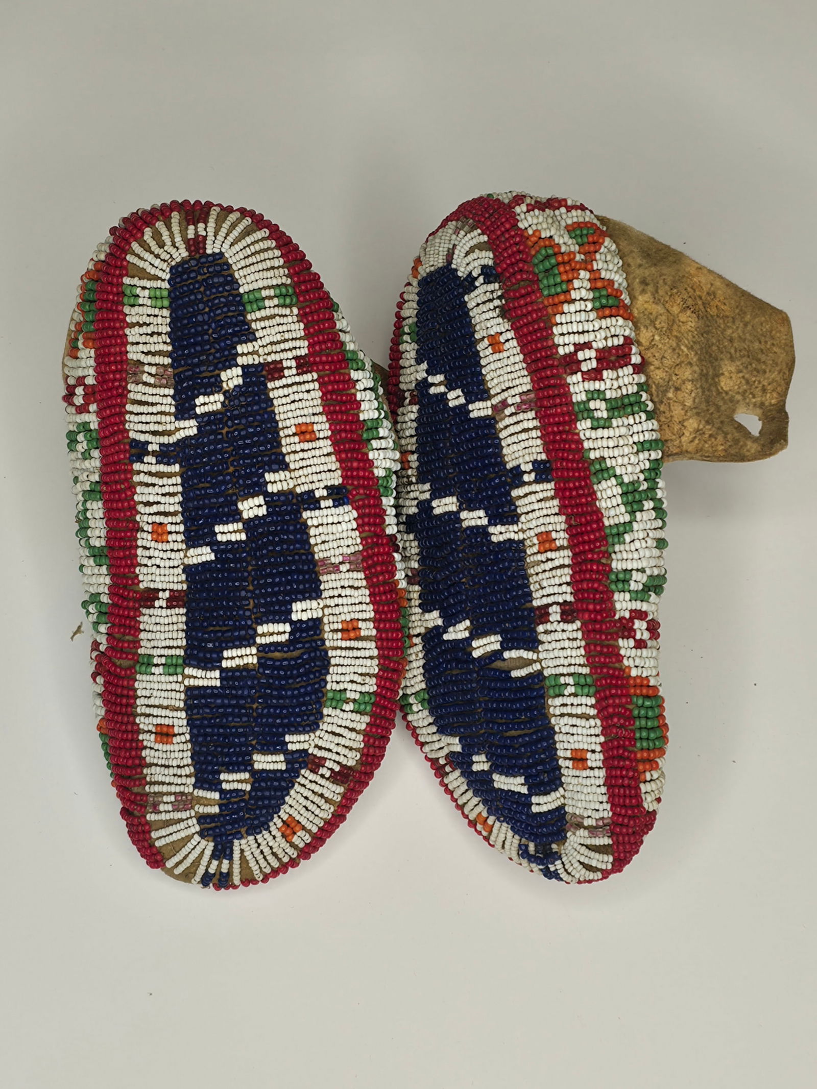 Sioux Fully-Beaded Moccasins, turn of the century - 2