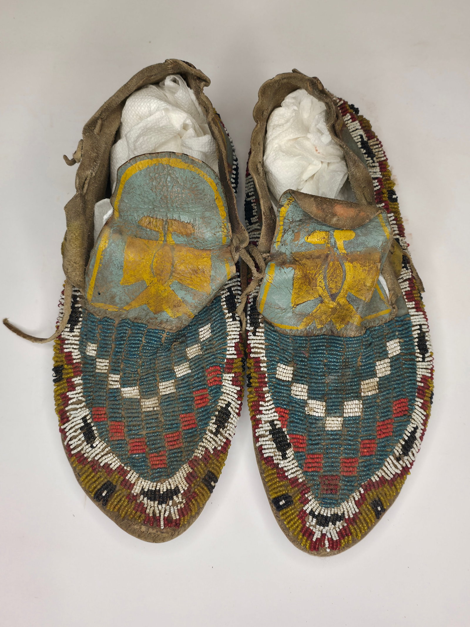 Sioux Beaded Moccasins, turn of the century (1 of 2)
