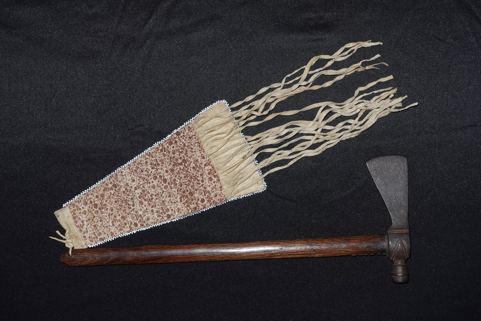 Crow Pipe Tomahawk w Beaded Drop - 5