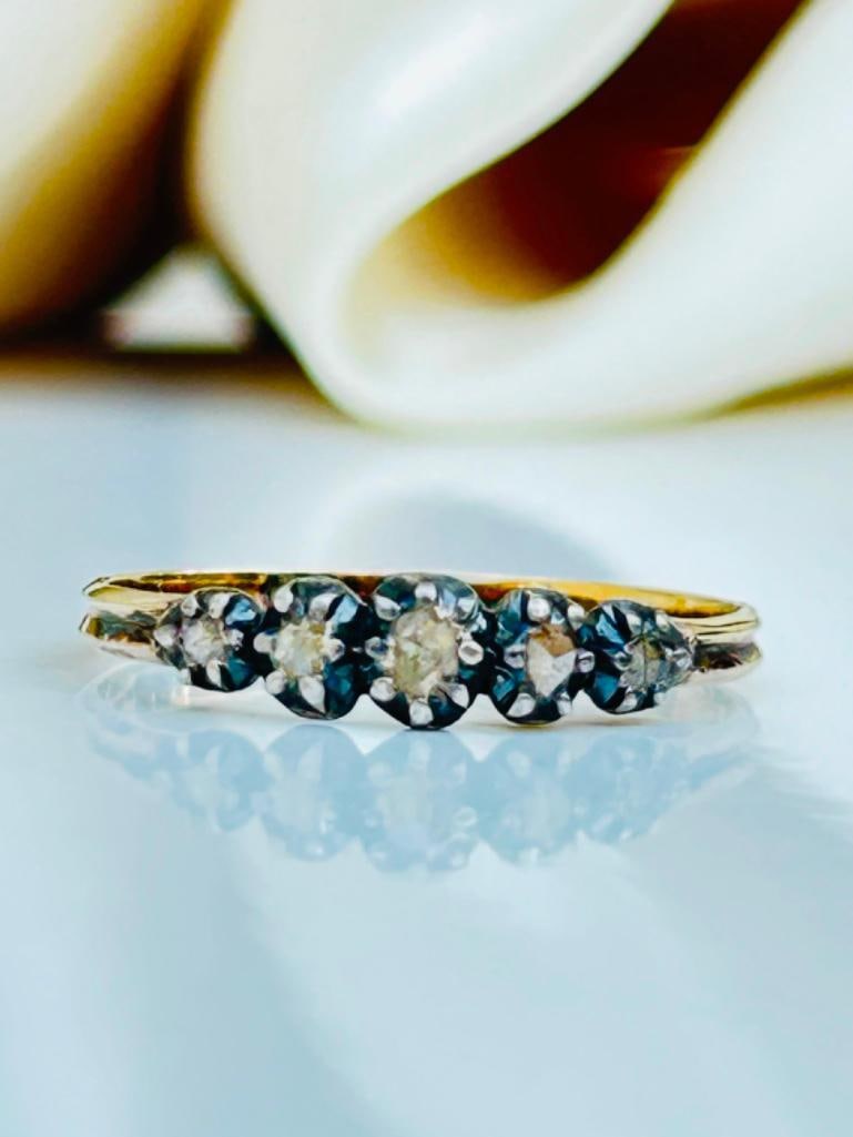 Georgian Era Diamond Half Hoop in Gold (1 of 6)