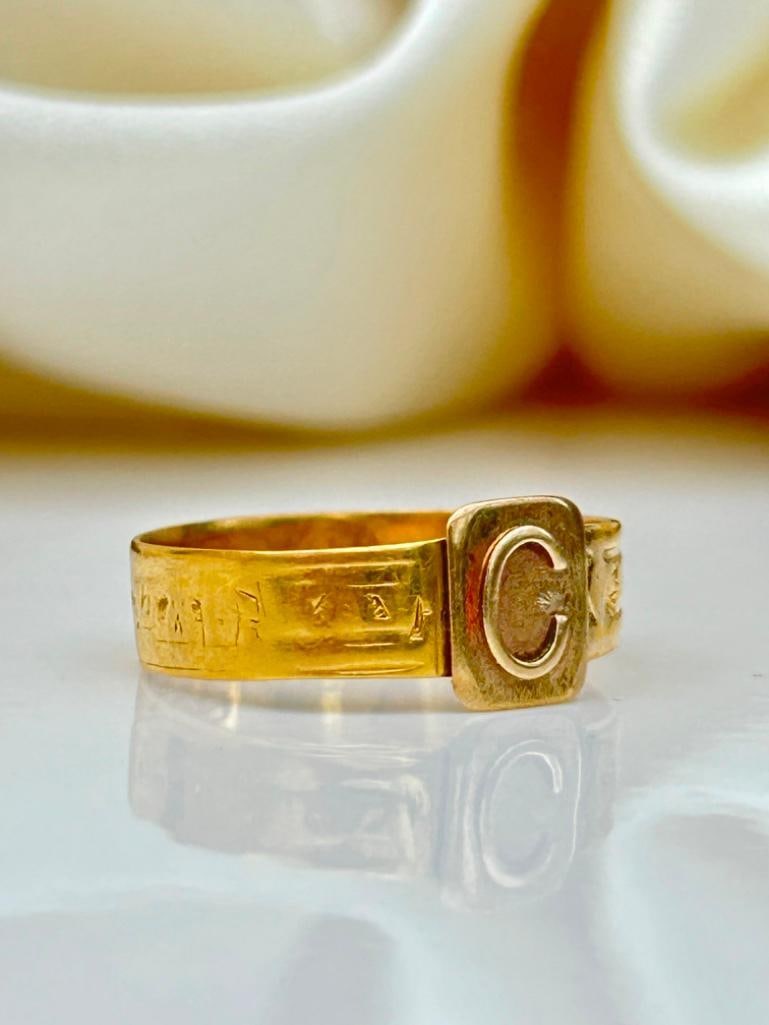 Georgian Era Circa 1803 Gold Band Ring (1 of 7)