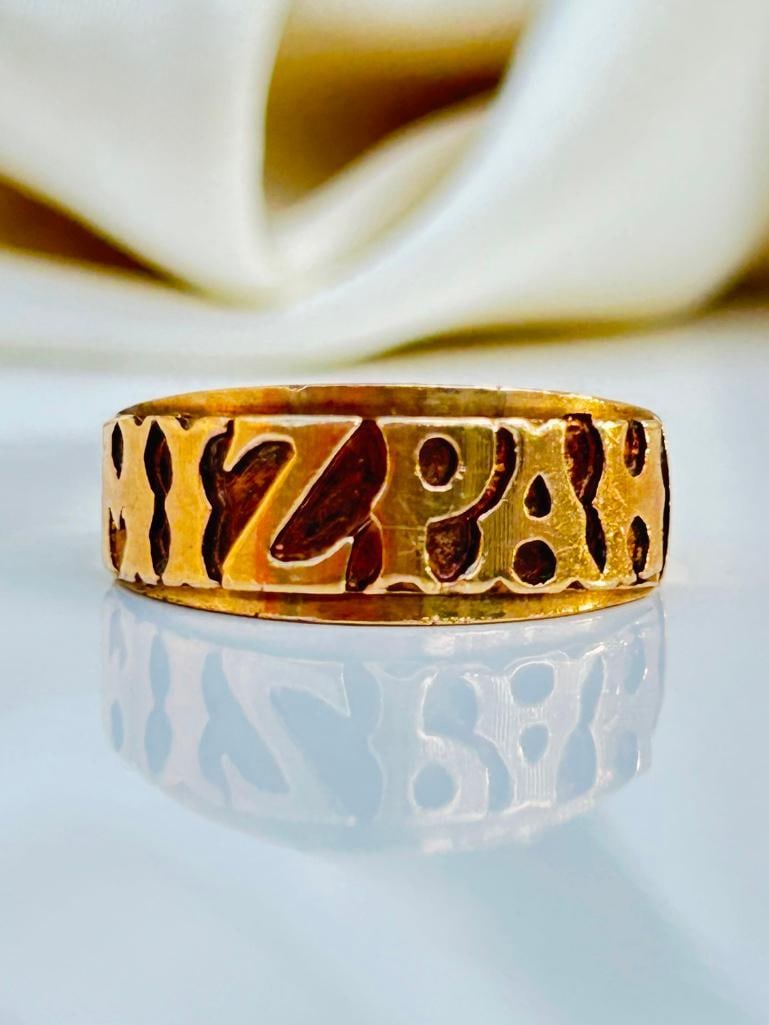 Antique Chunky Gold MIZPHA Band Ring (1 of 7)