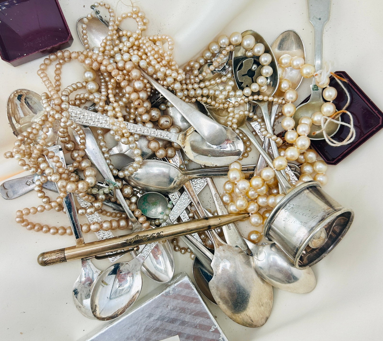 Mixed lot of jewellery to include spoon collection (1 of 4)