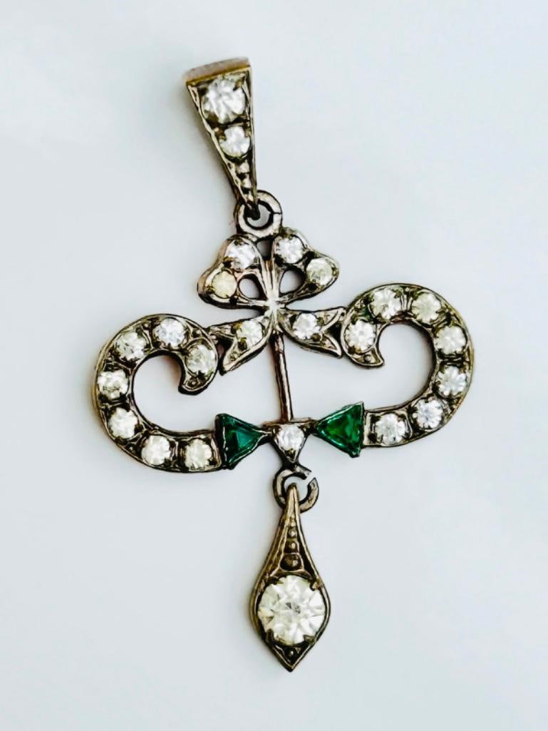 Antique C.1860 Paste Pendant (1 of 3)