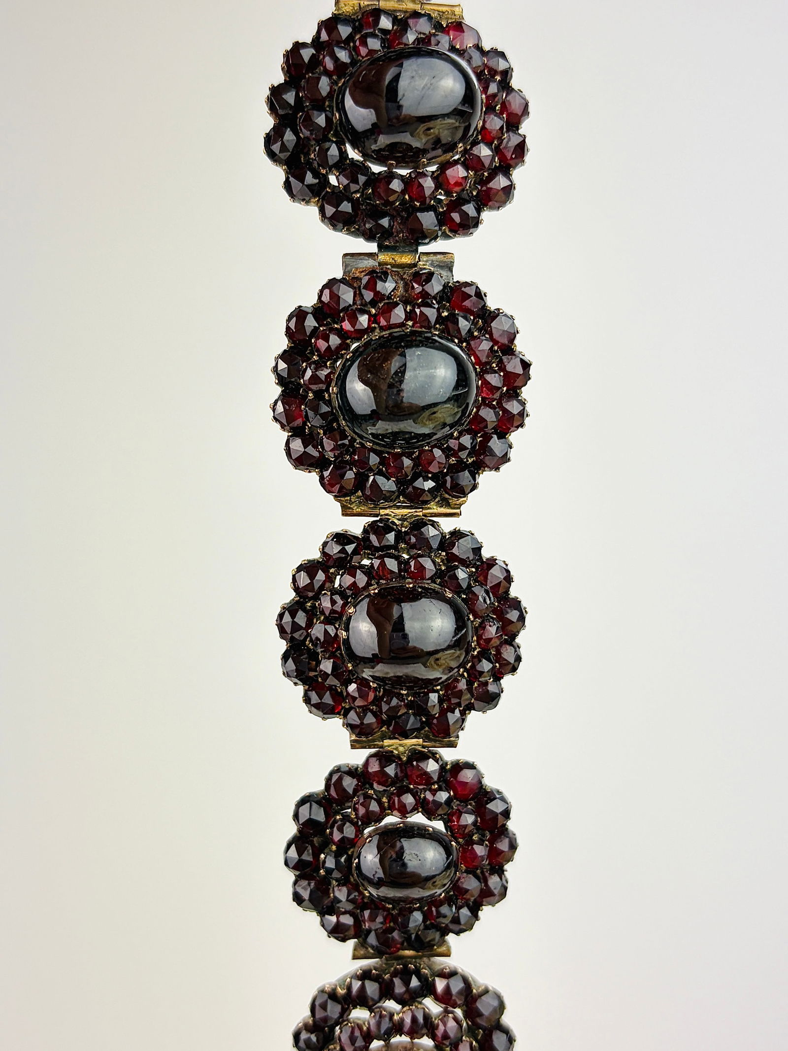 Antique Chunky Garnet Bohemian Bracelet: Antique Chunky Garnet Bohemian Bracelet