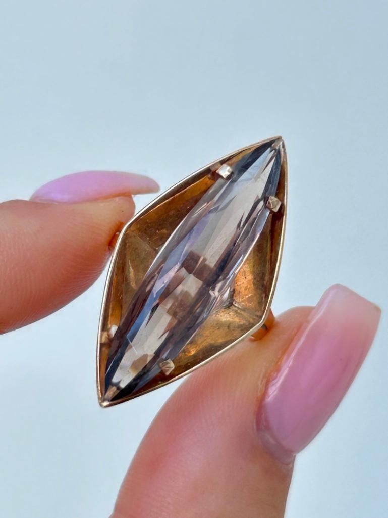 Vintage 9ct Yellow Gold Smokey Quartz Ring (1 of 7)