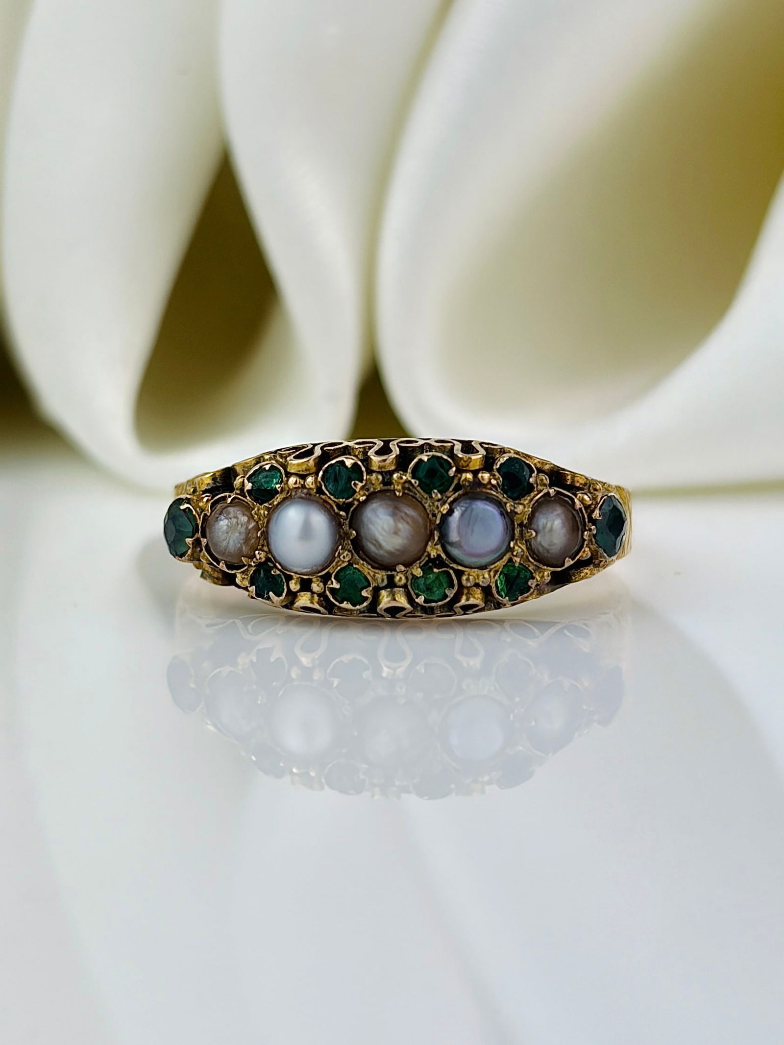 antique 15ct gold gemset ring (1 of 9)