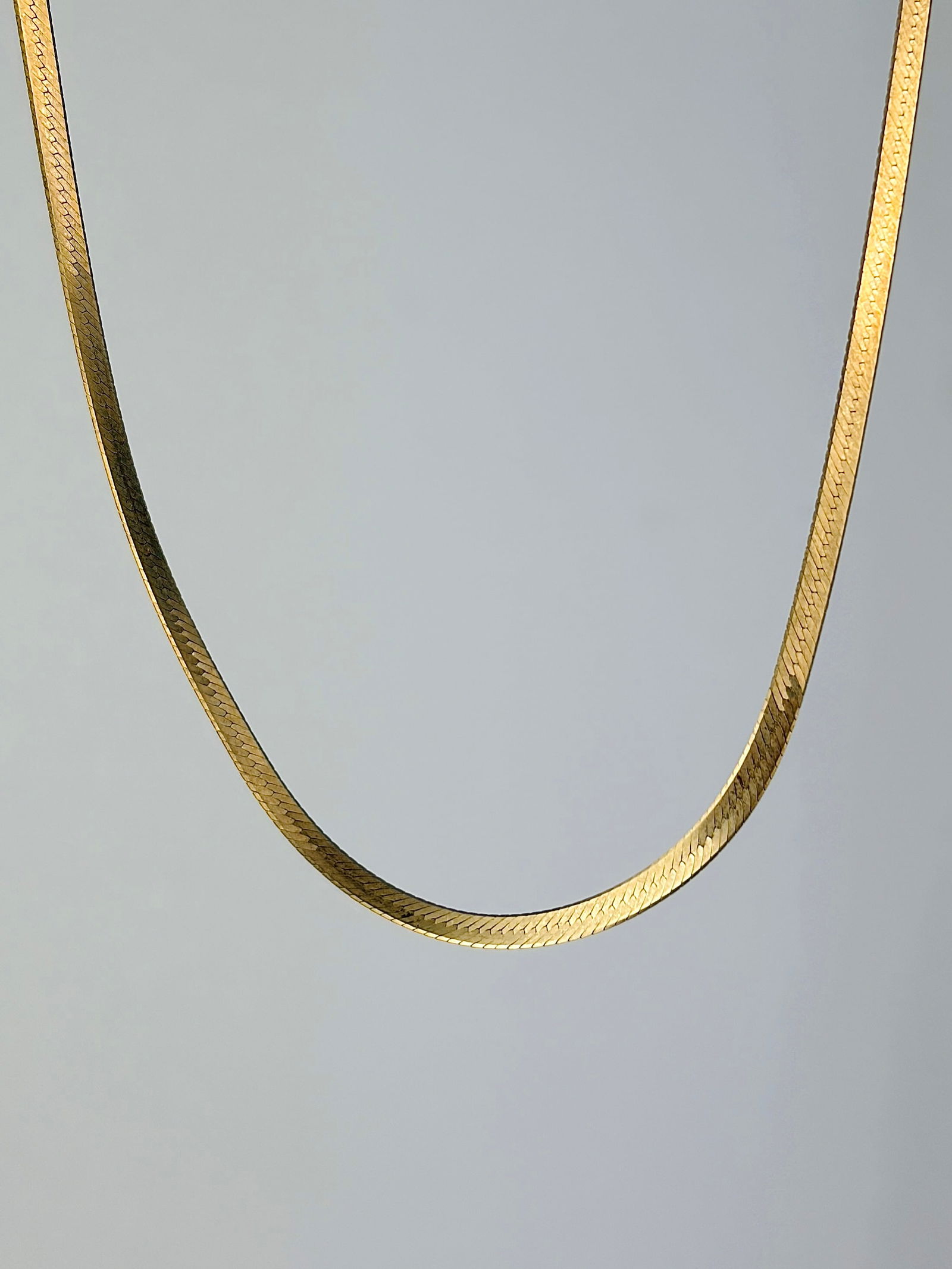 vintage herringbone 9ct yellow gold collar necklace (1 of 8)