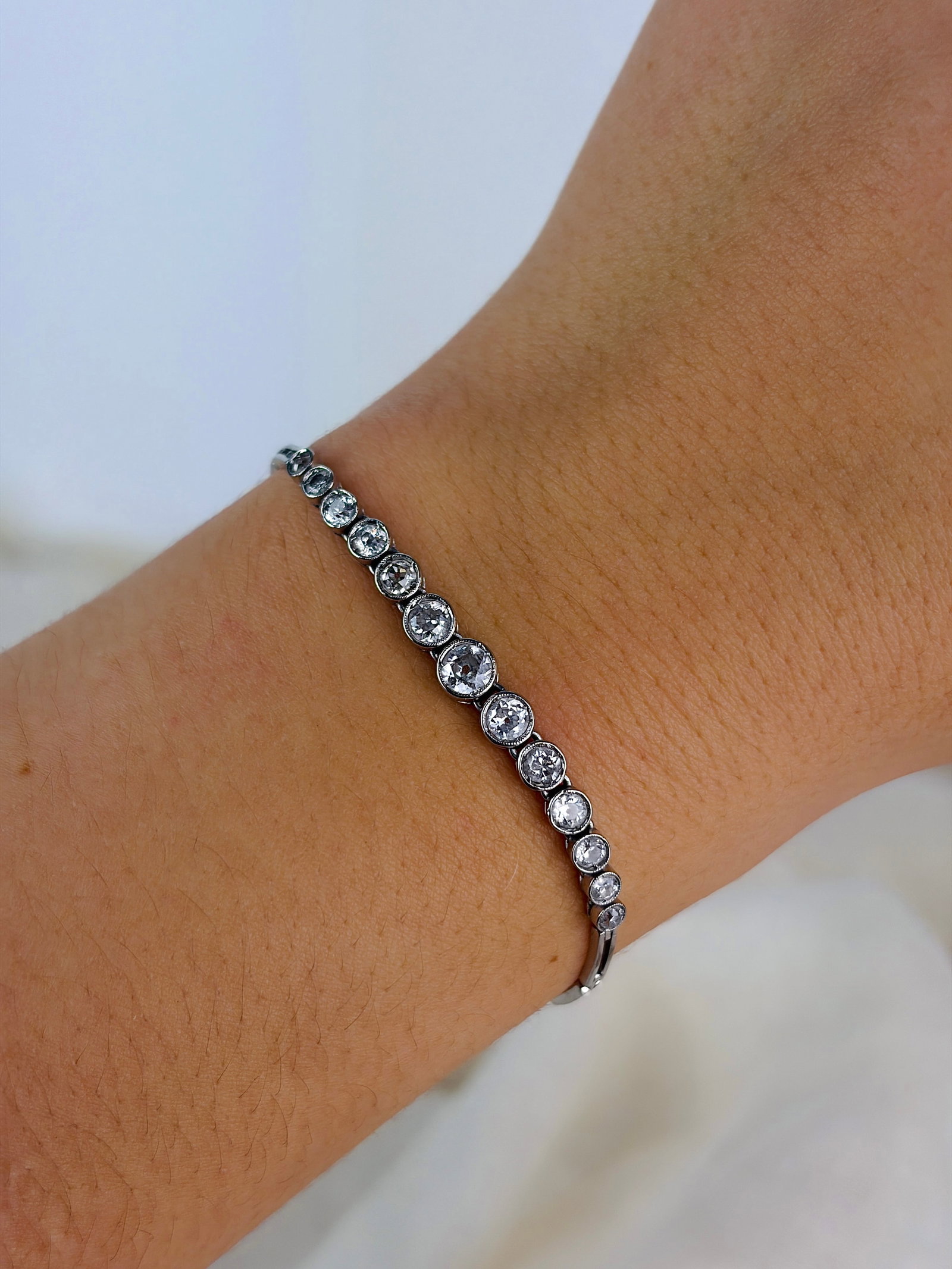 Antique Diamond Line Bracelet - 10