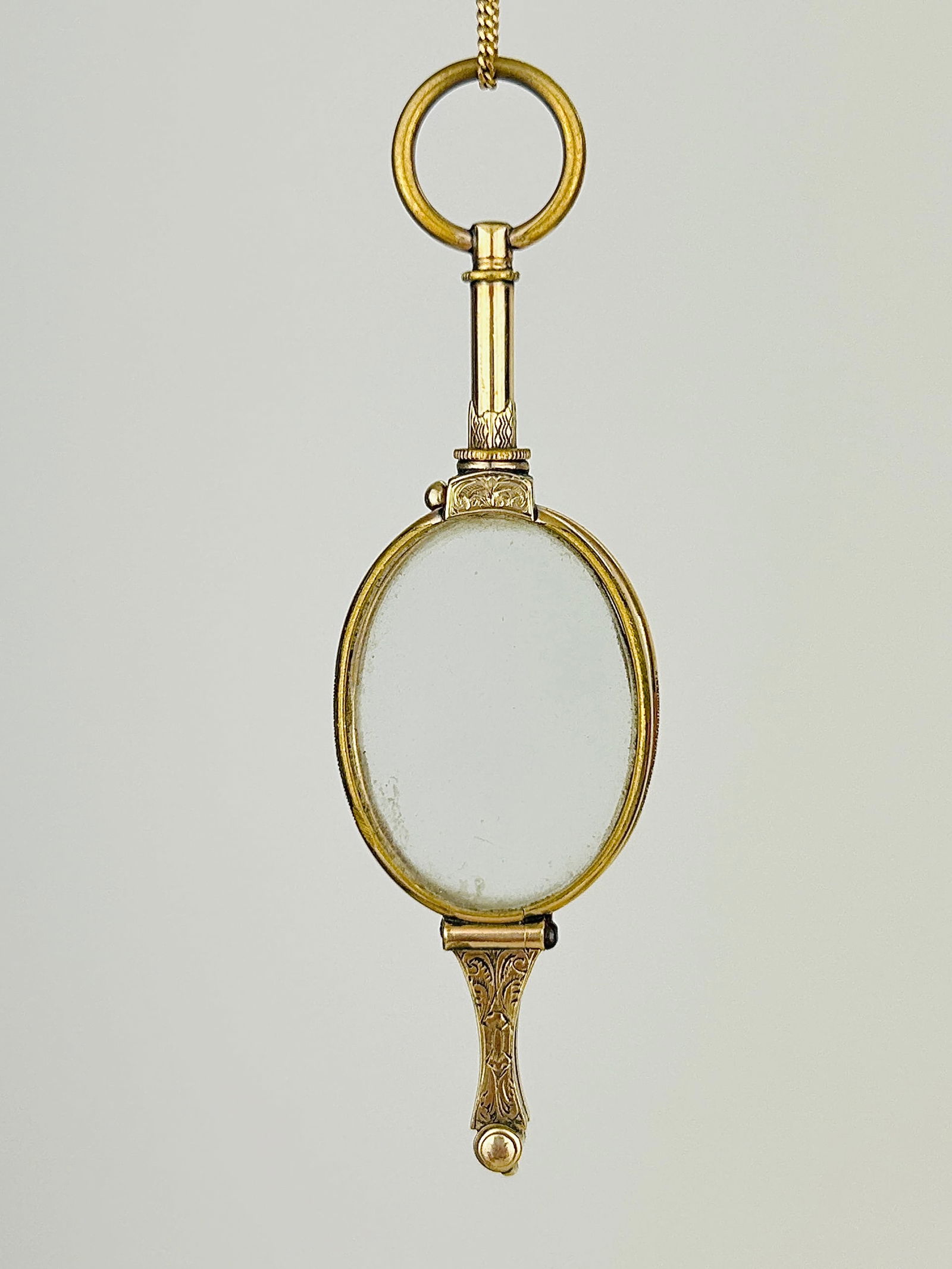 Antique Gilt Metal Lorgnette/Glasses Pendant (1 of 10)