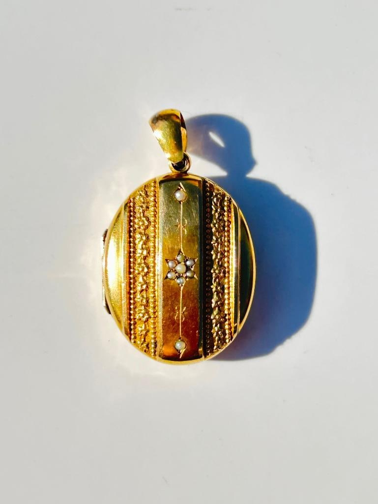 *Antique Gold Locket Pendant (1 of 6)