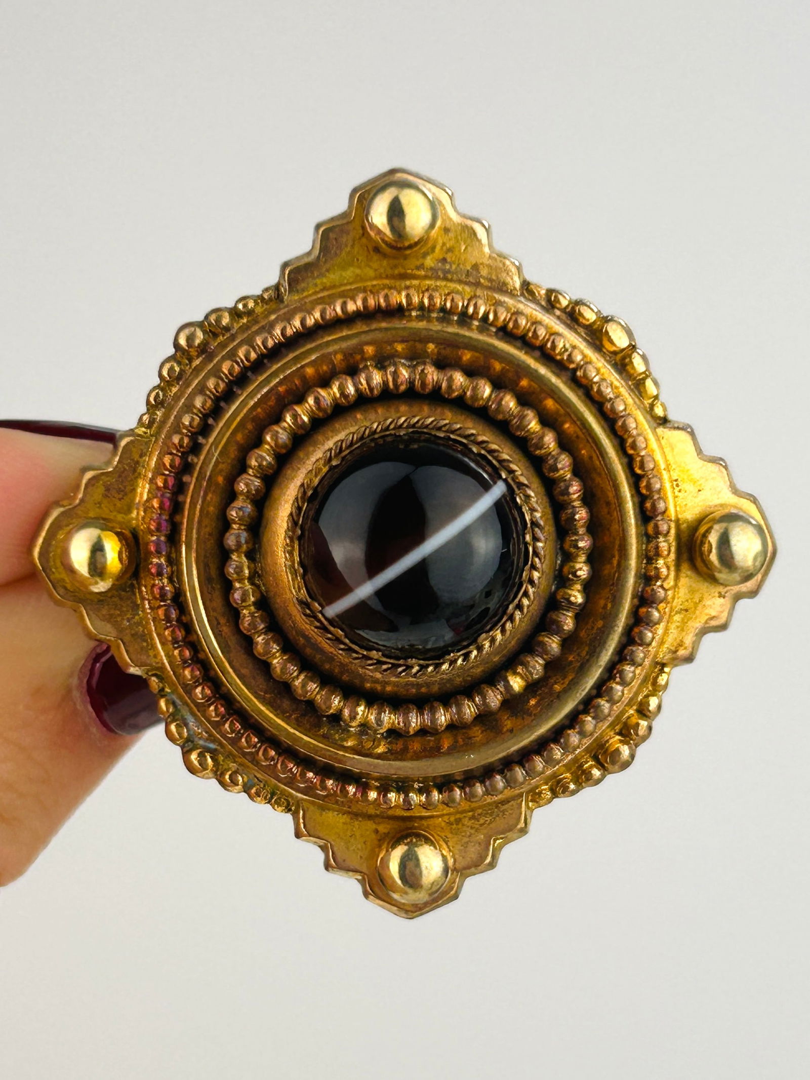 Antique Banded Agate Large Brooch (1 of 10)