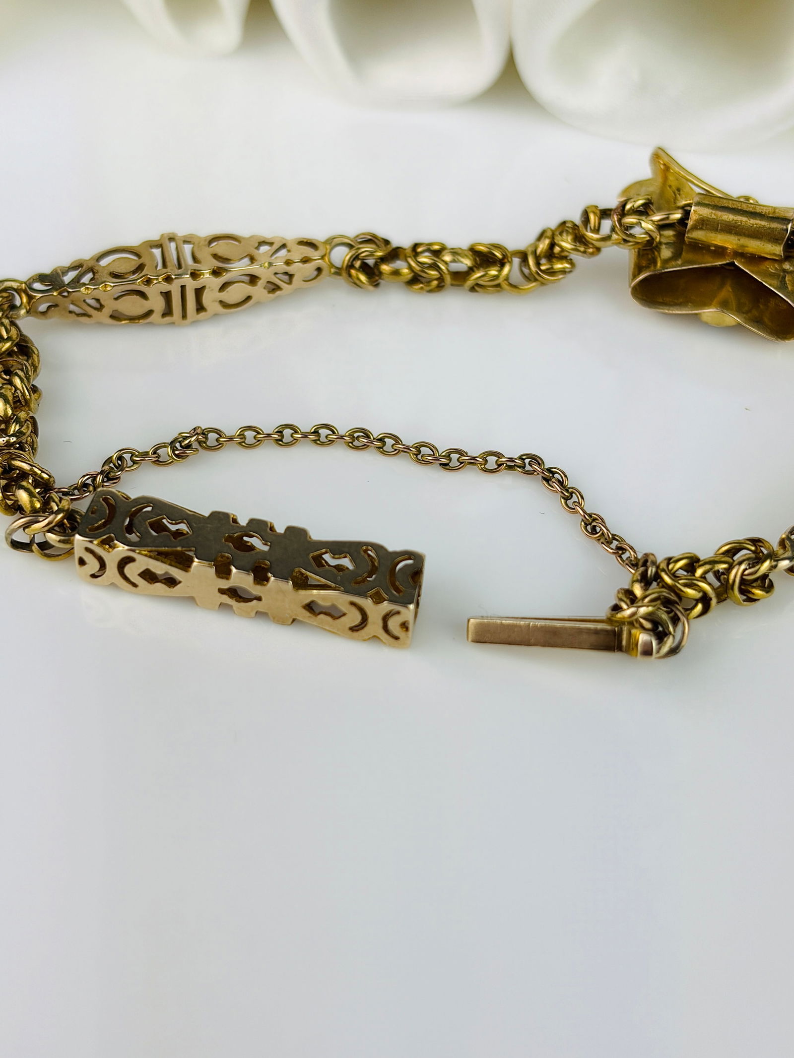 Victorian Opal and Ruby 9ct Gold Bracelet - 7