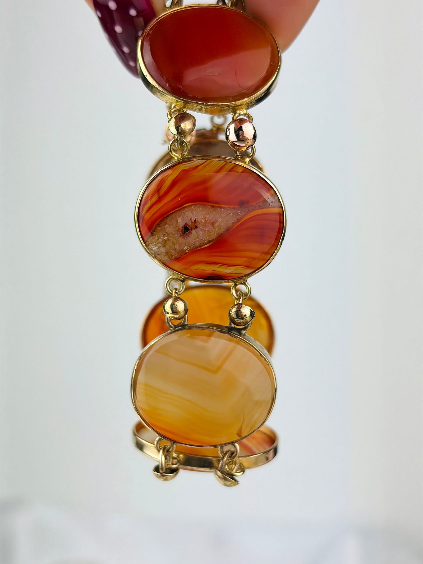 large antique agate bracelet c.1850 - 2