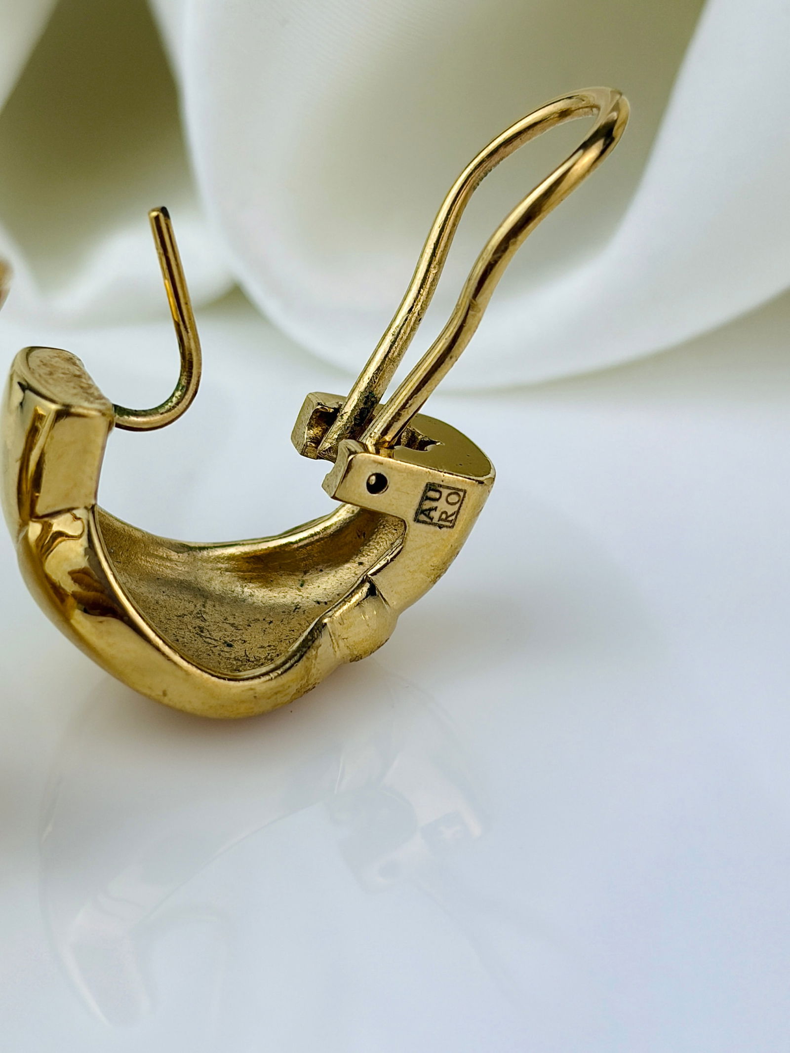 Vintage Auro 24 Carat Yellow Gold Plated Earrings - 4