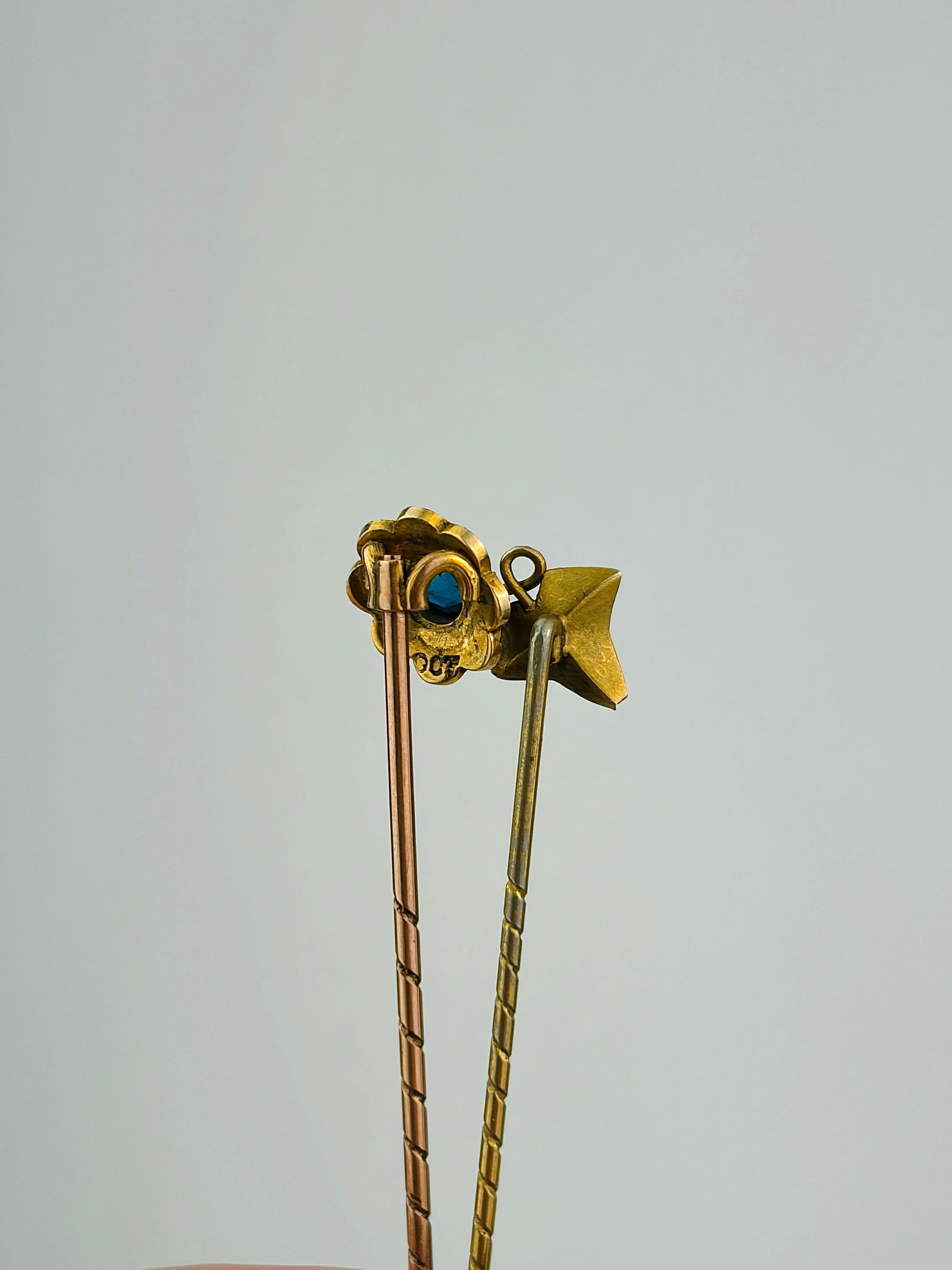 2 x antique gold stick pins - 3