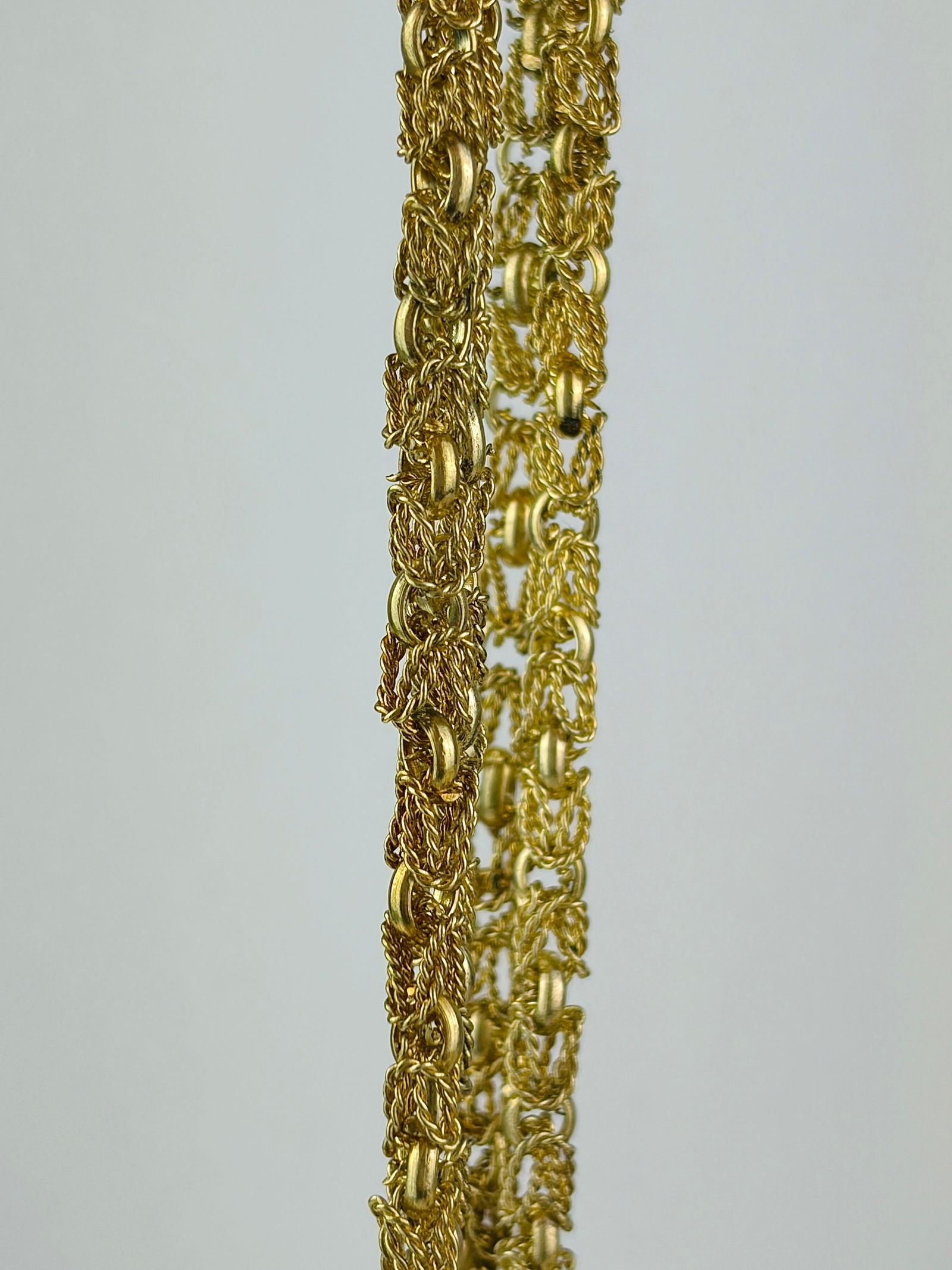 antique fancy link longguard necklace with oversized dogclip - 3