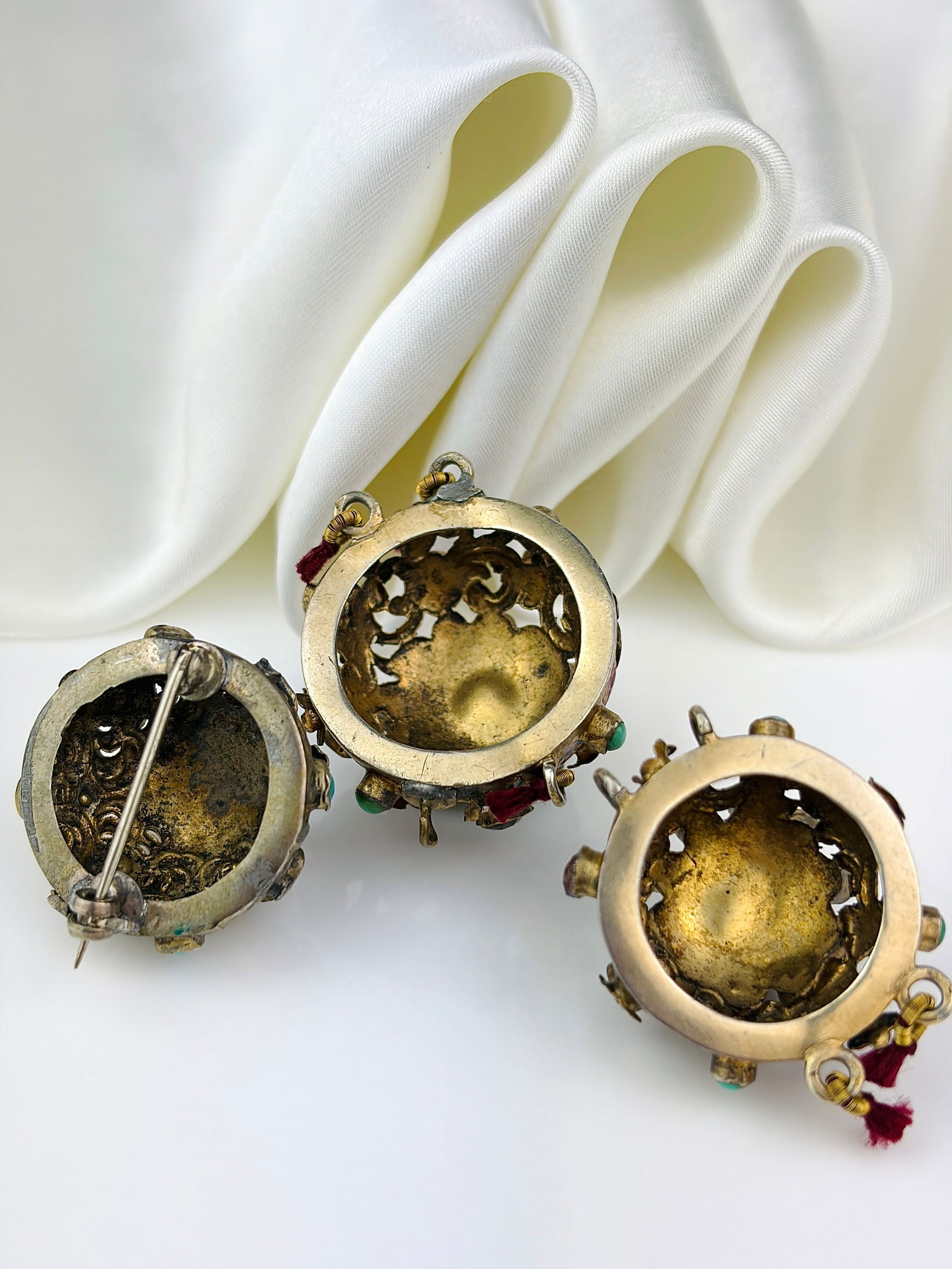 Antique Austro Hungarian Domes / Brooch - 2