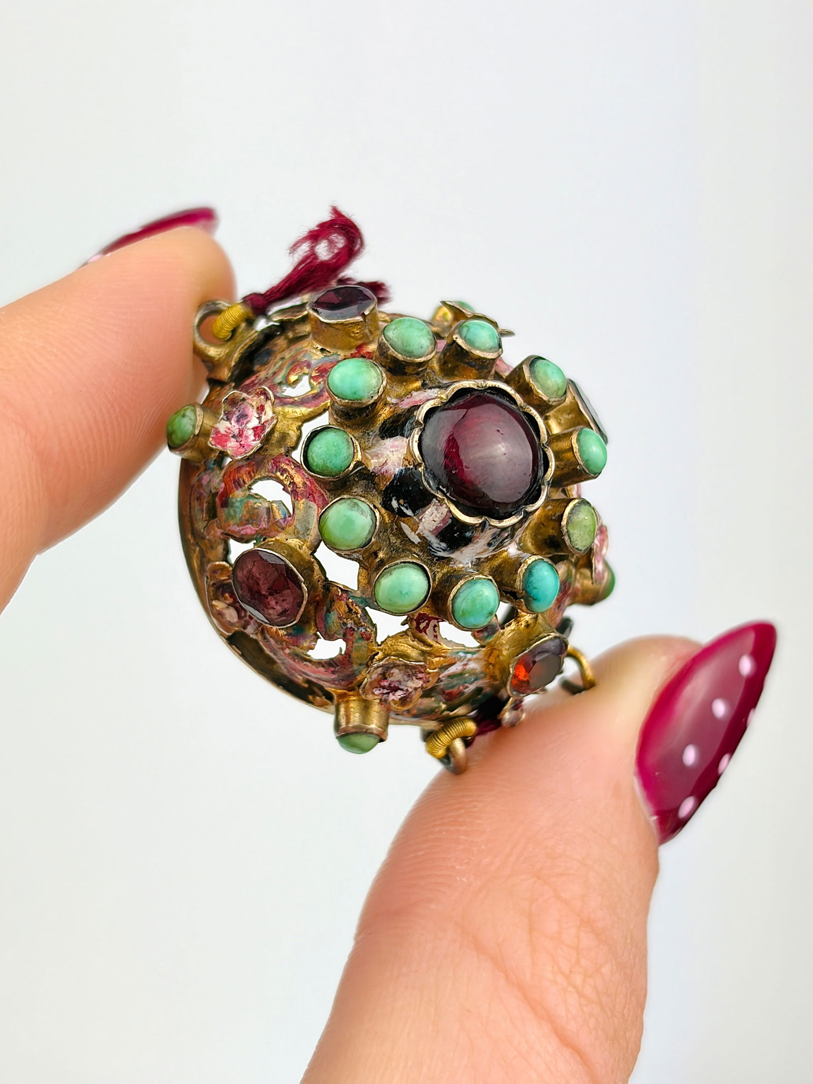 Antique Austro Hungarian Domes / Brooch - 4