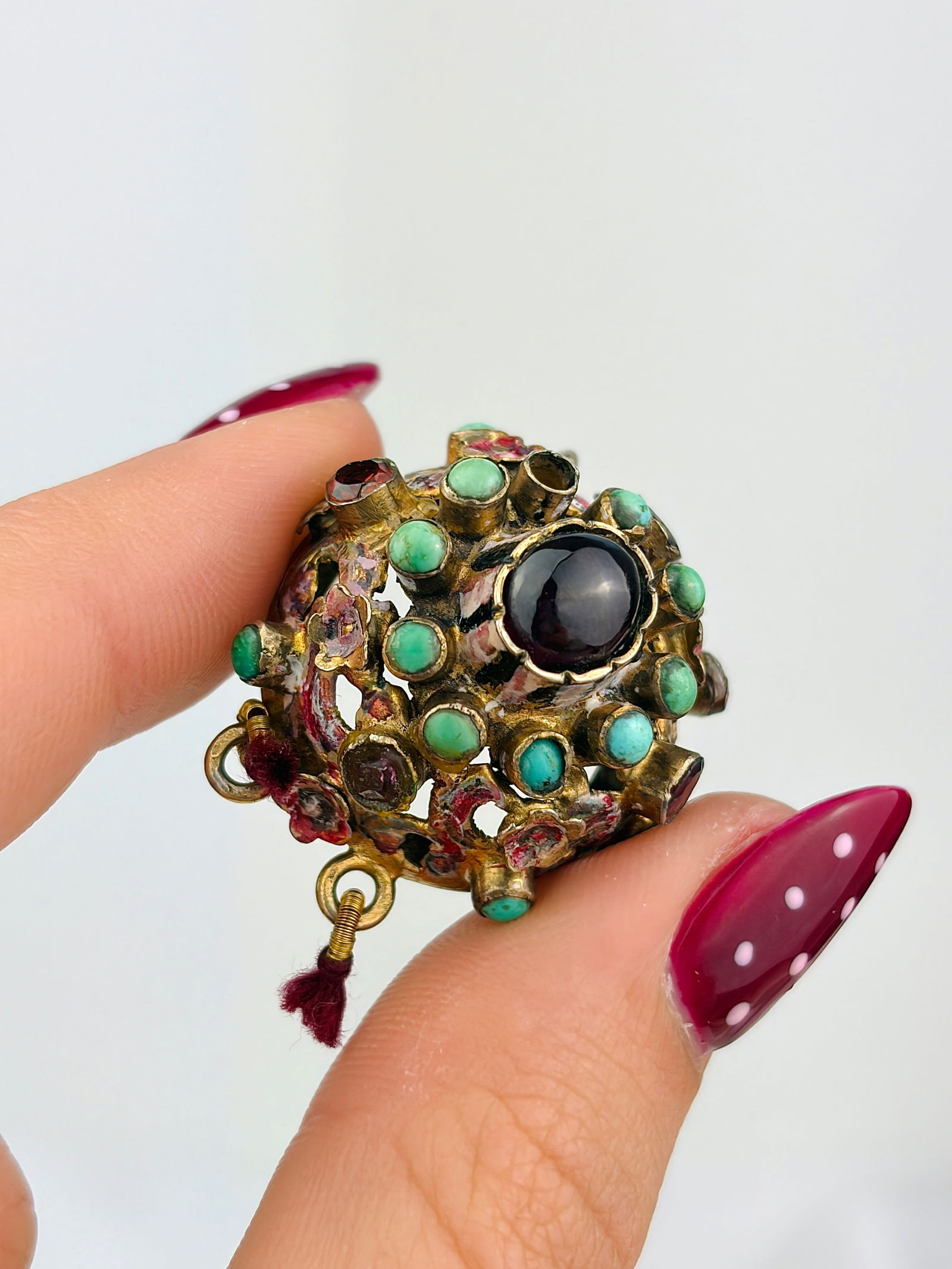 Antique Austro Hungarian Domes / Brooch - 5