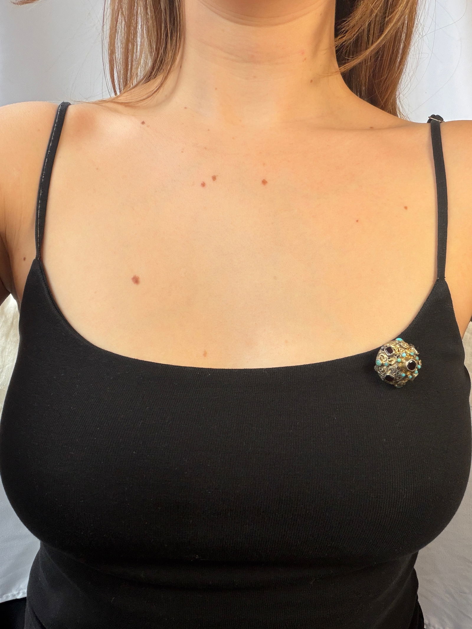 Antique Austro Hungarian Domes / Brooch - 8