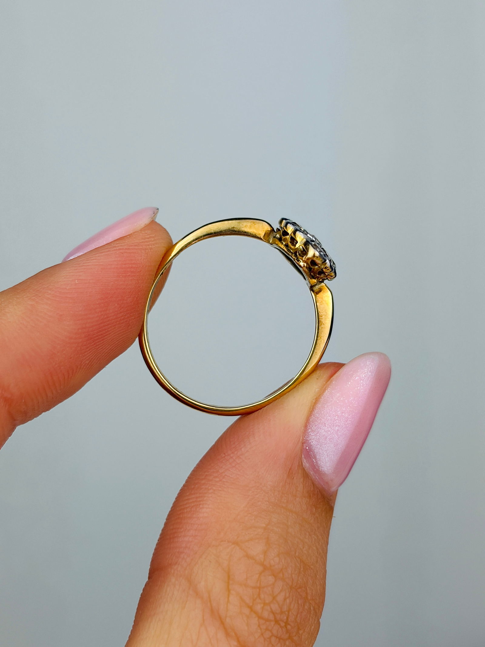 Art Deco Marquise Diamond and 18 Carat Gold Ring - 6