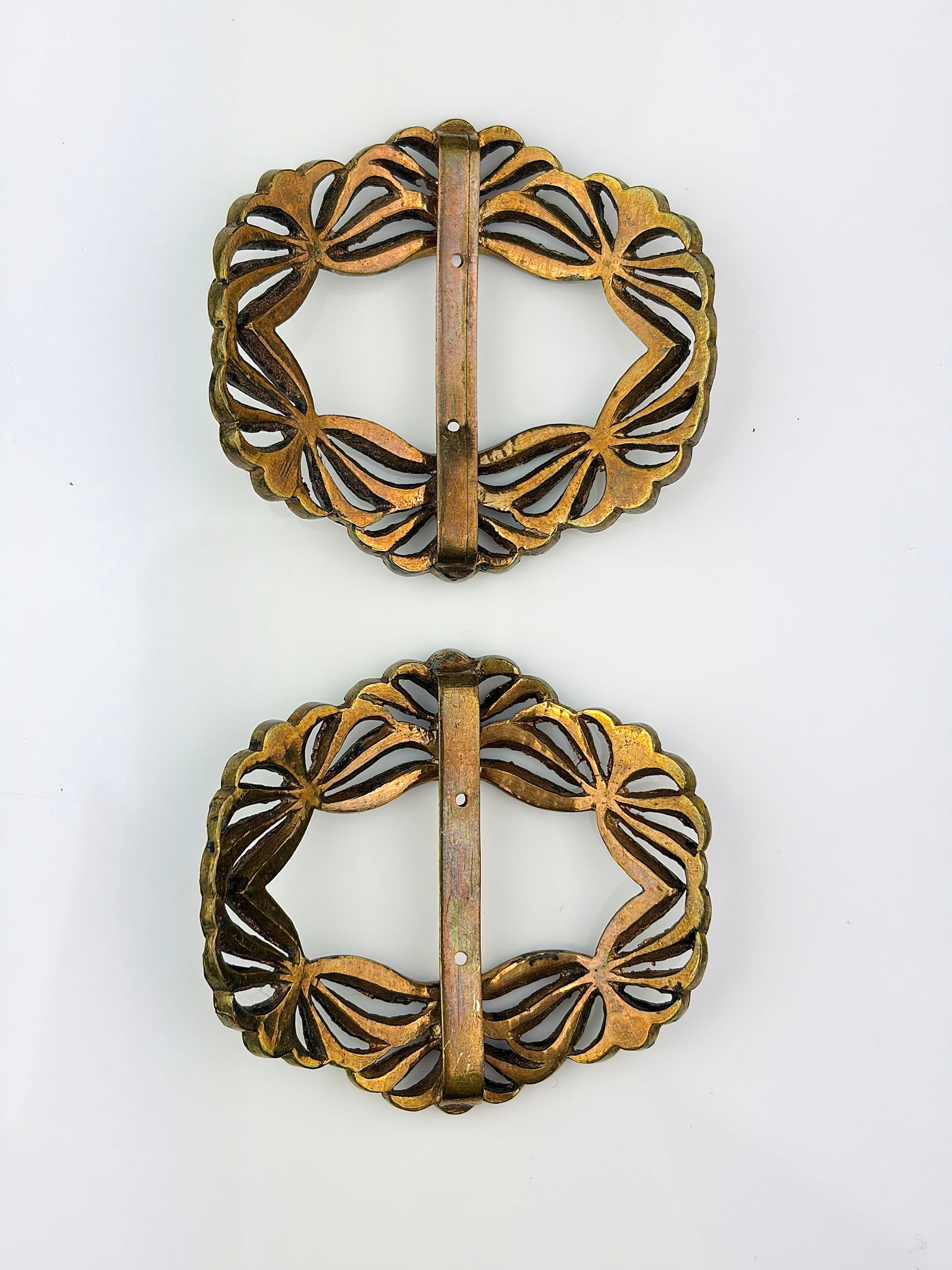 chunky antique paste buckles - 2