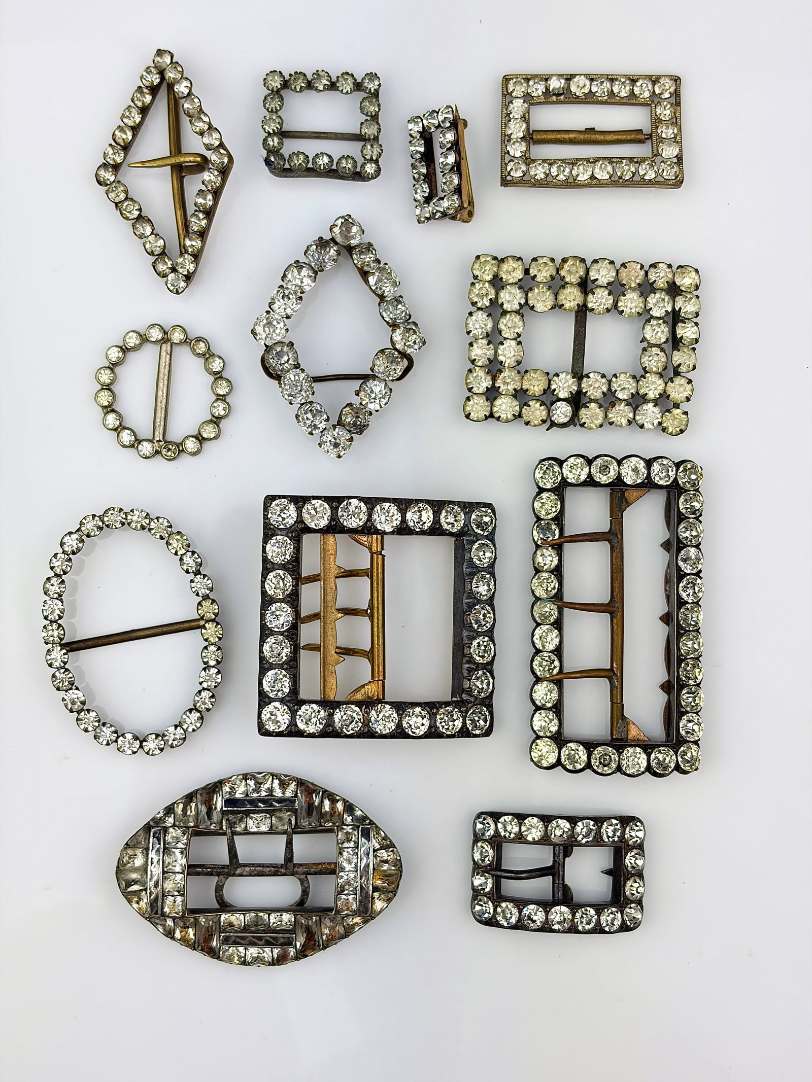 large mixed lot of antique paste buckles inc georgian era (1 of 2)