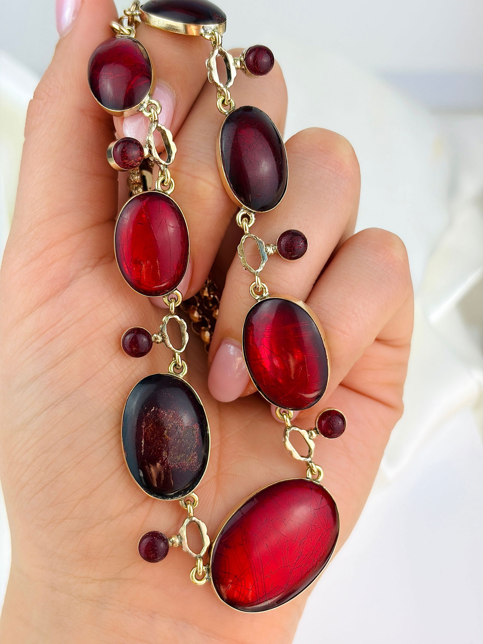 Antique c1850's 9ct Gold Necklace - 4