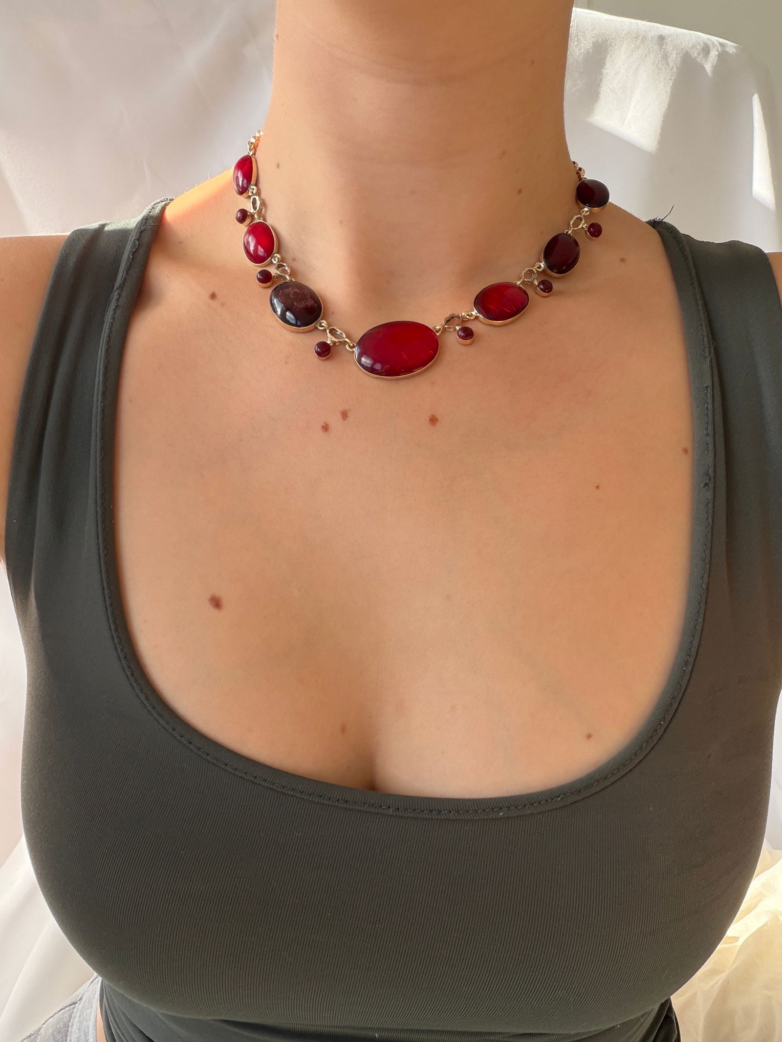 Antique c1850's 9ct Gold Necklace - 8