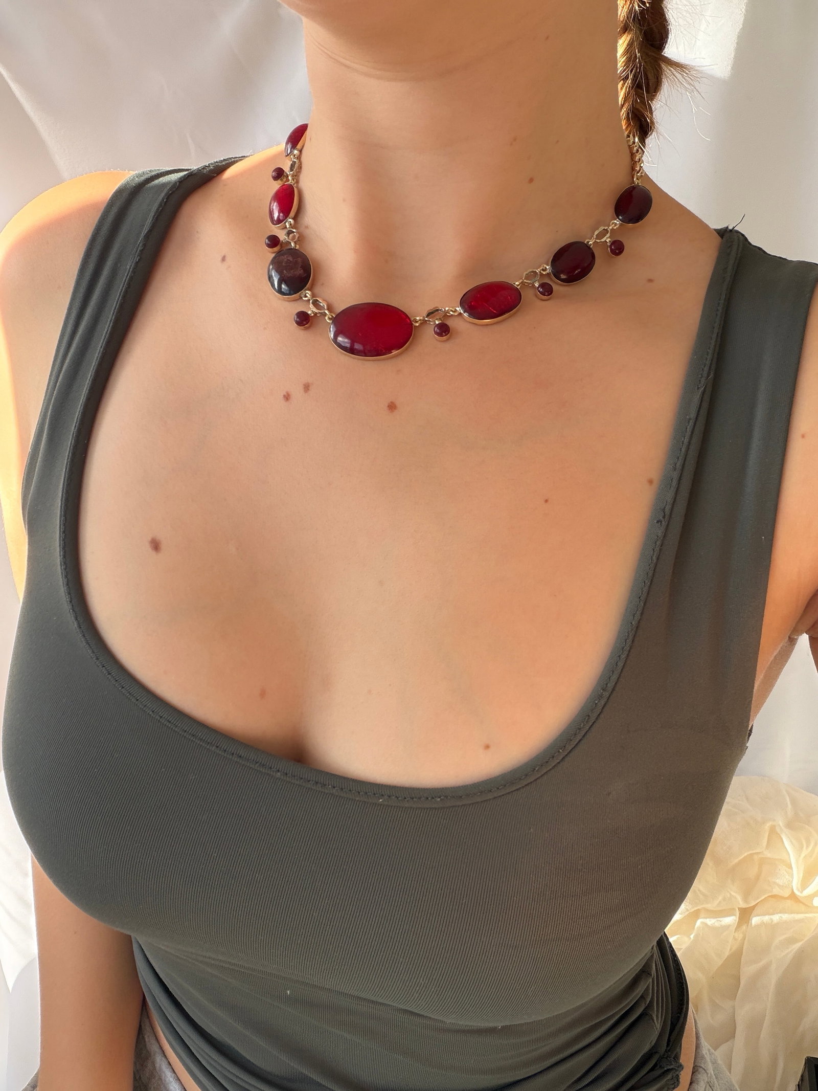 Antique c1850's 9ct Gold Necklace - 9